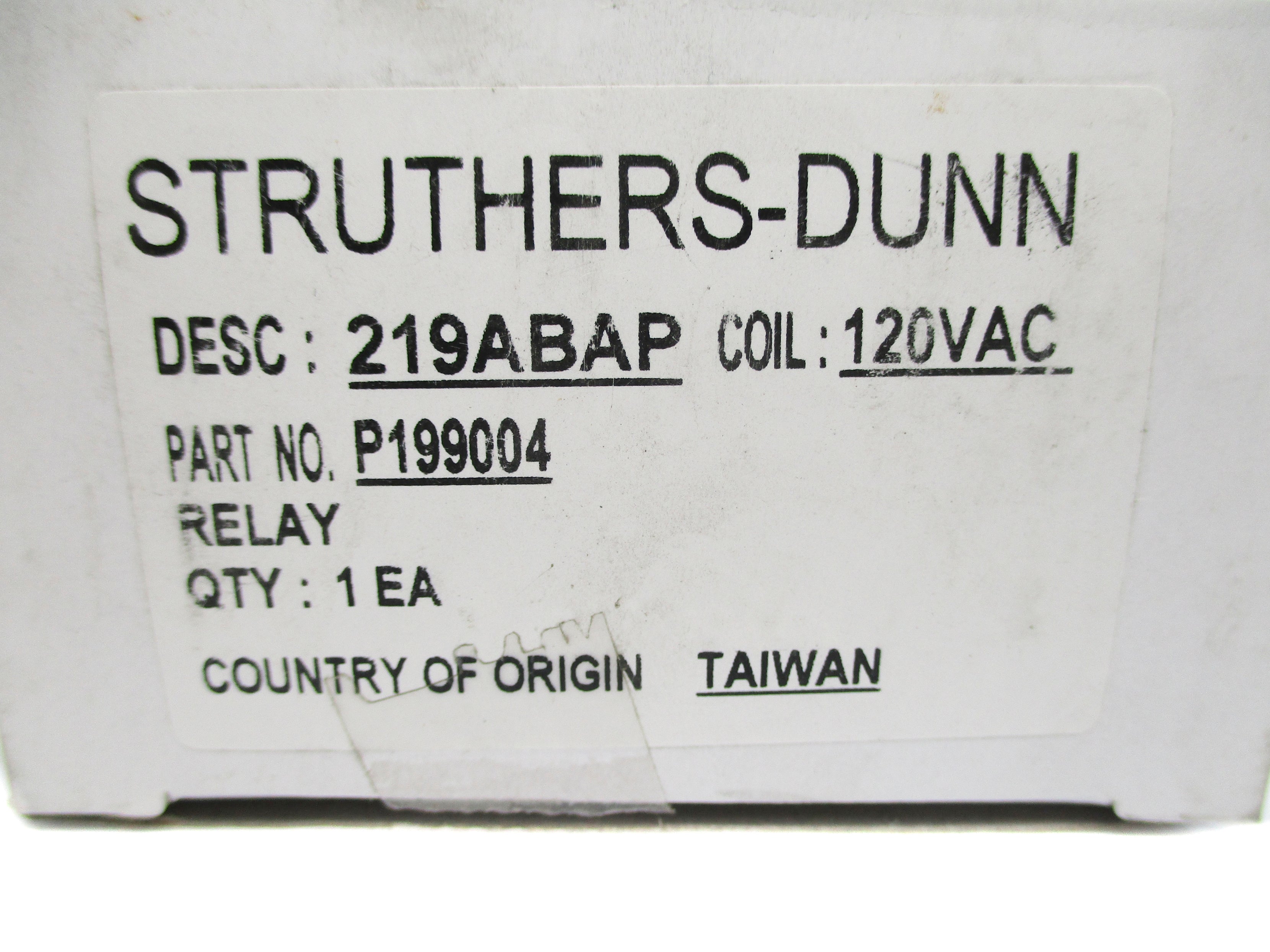 STRUTHERS-DUNN 219ABAP 120VAC 10A NSMP