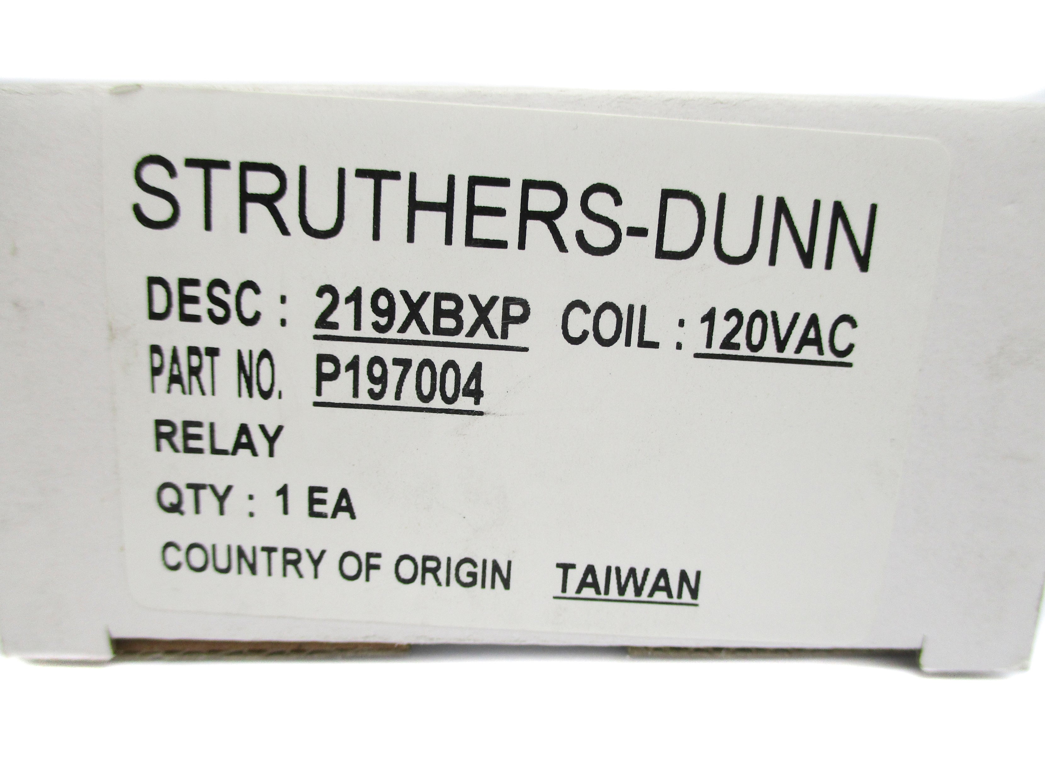 STRUTHERS-DUNN 219XBXP 120VAC 10A NSMP