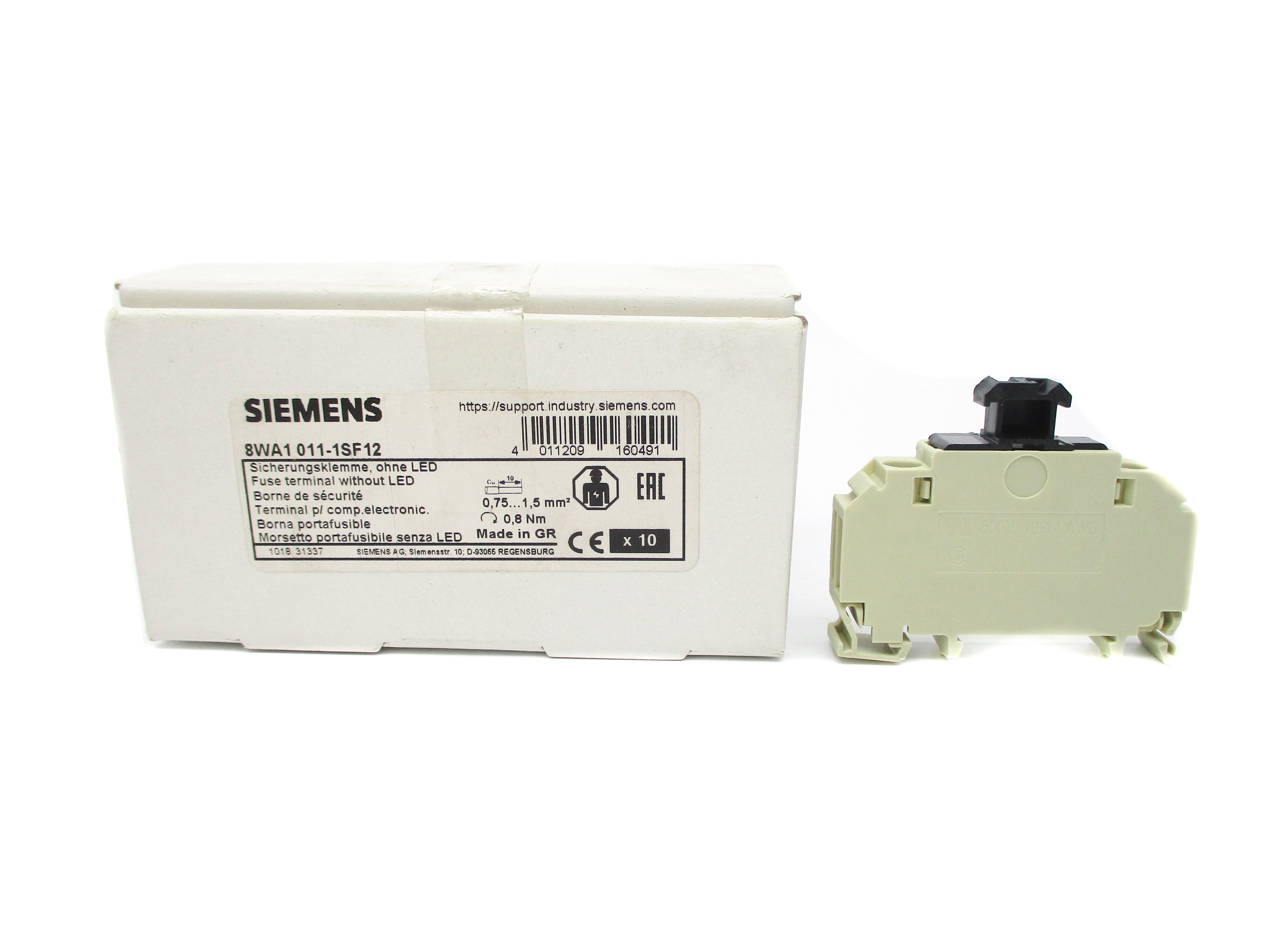 SIEMENS 8WA1011-1SF12 (PKG OF 10) NSMP