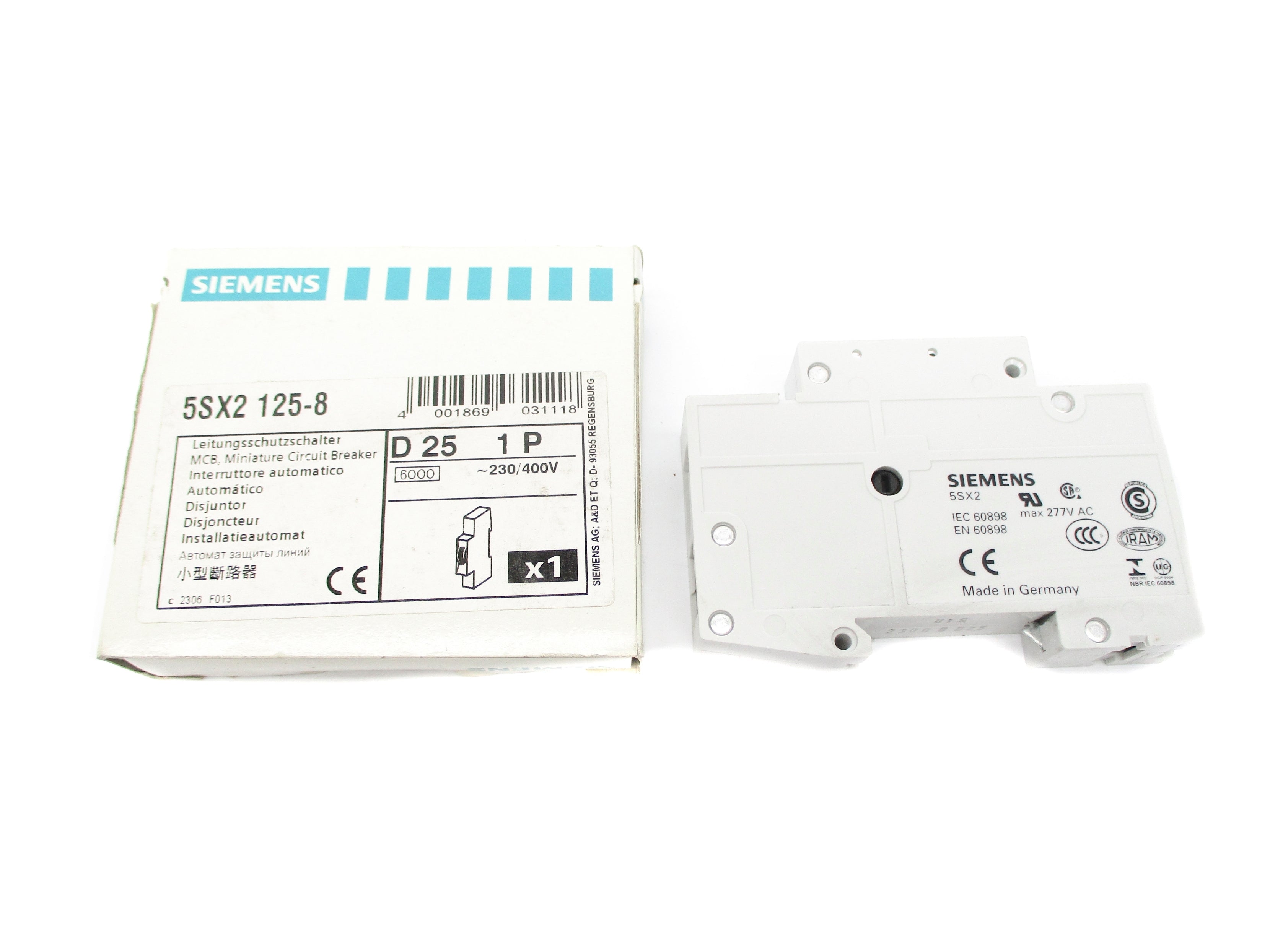 SIEMENS 5SX2125-8 230/400V 25A NSMP