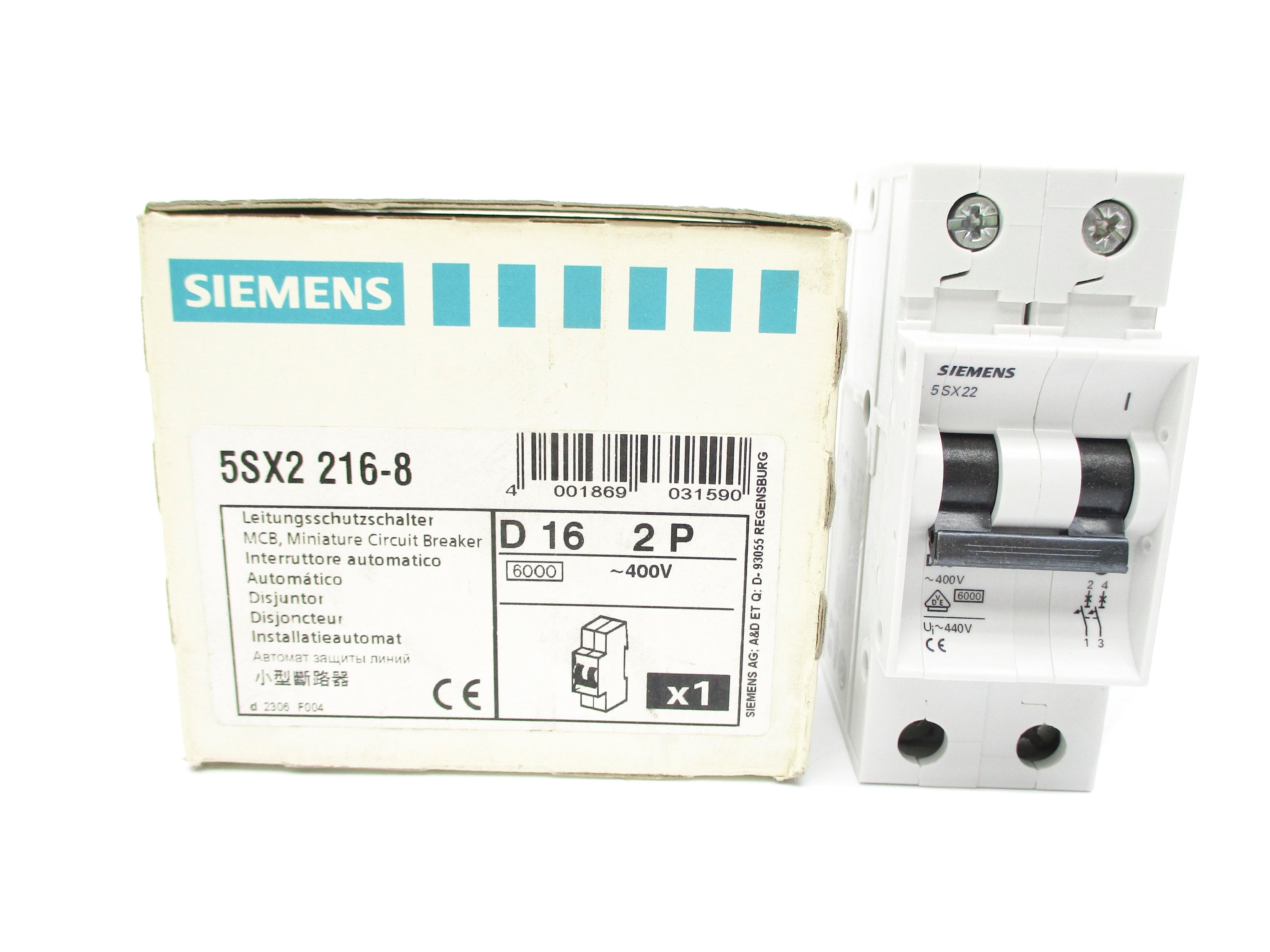 SIEMENS 5SX2216-8 400V 16A NSMP