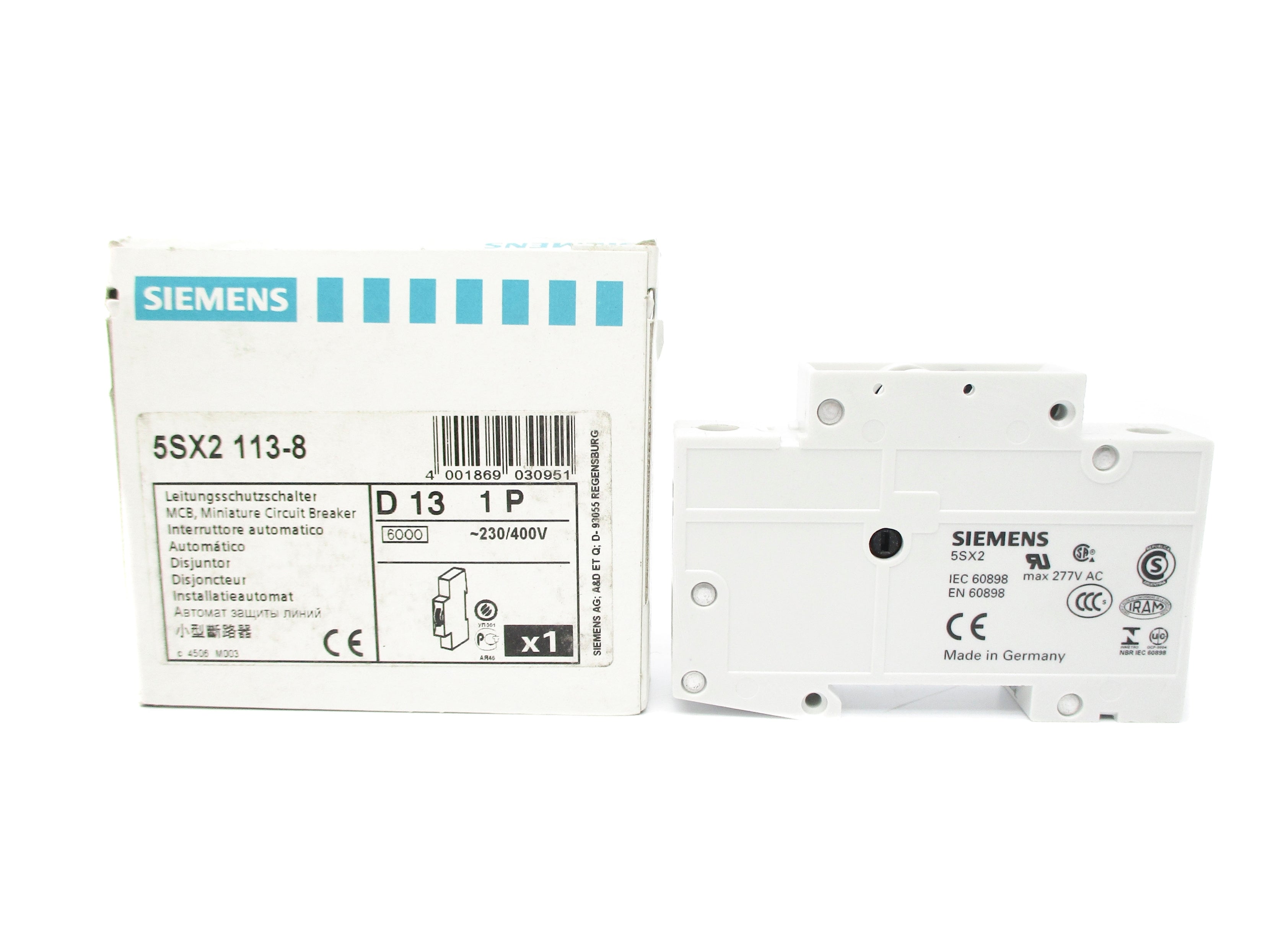 SIEMENS 5SX2113-8 230/400V 13A NSMP