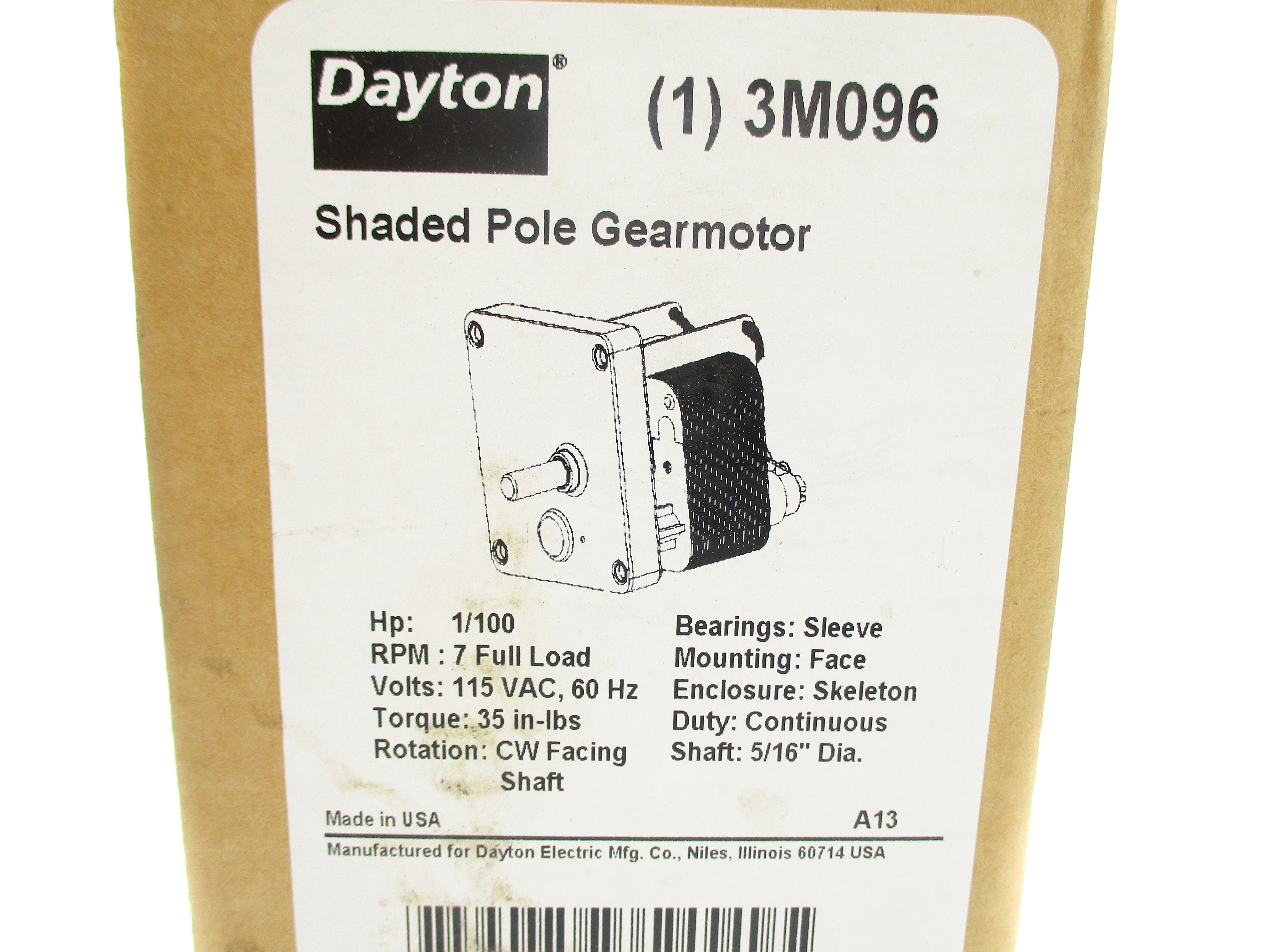DAYTON 3M096 NSFS