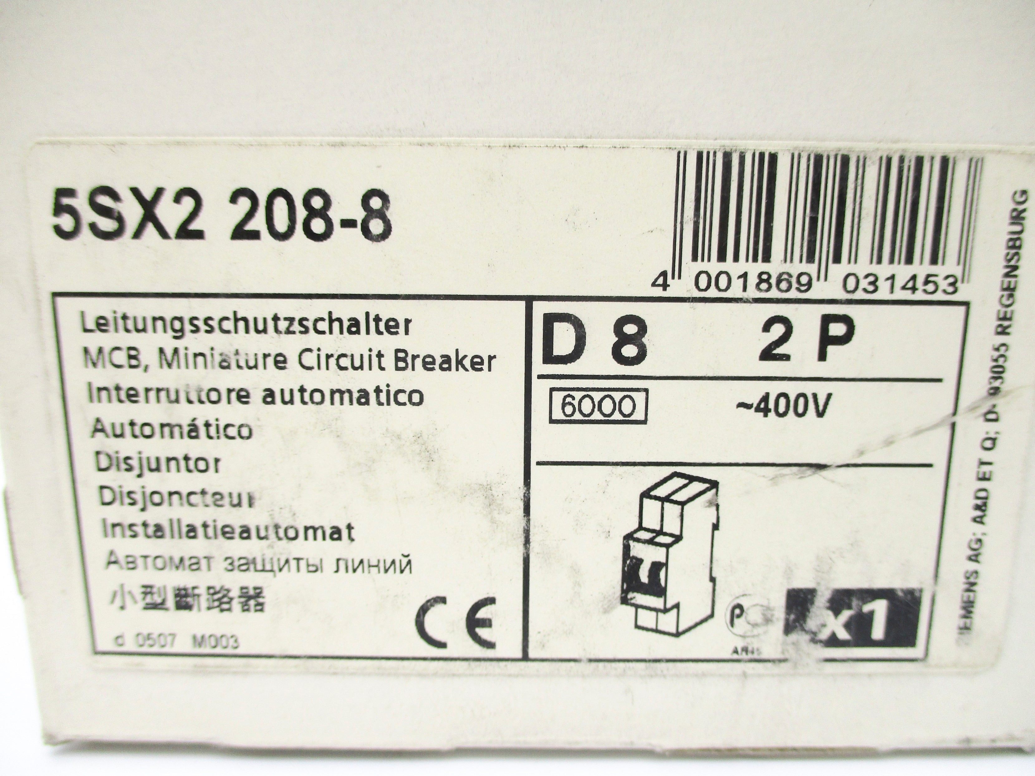 SIEMENS 5SX2208-8 400V 8A NSMP