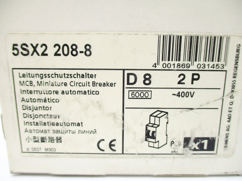 SIEMENS 5SX2208-8 400V 8A NSMP