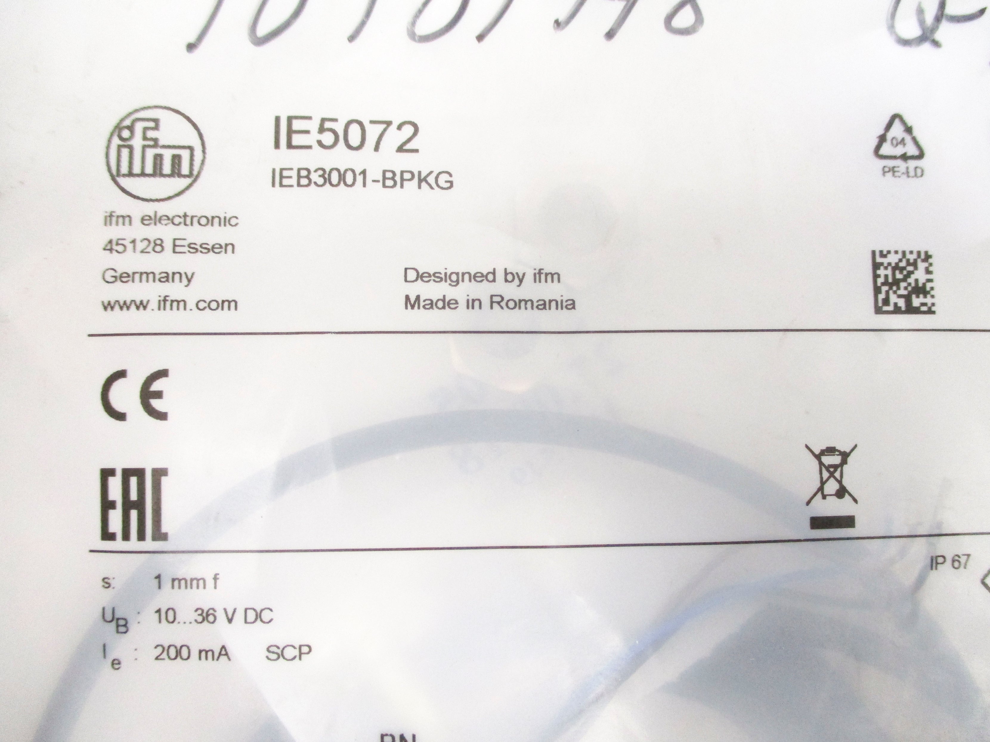 IFM EFECTOR IE5072 IEB3001-BPKG NSMP