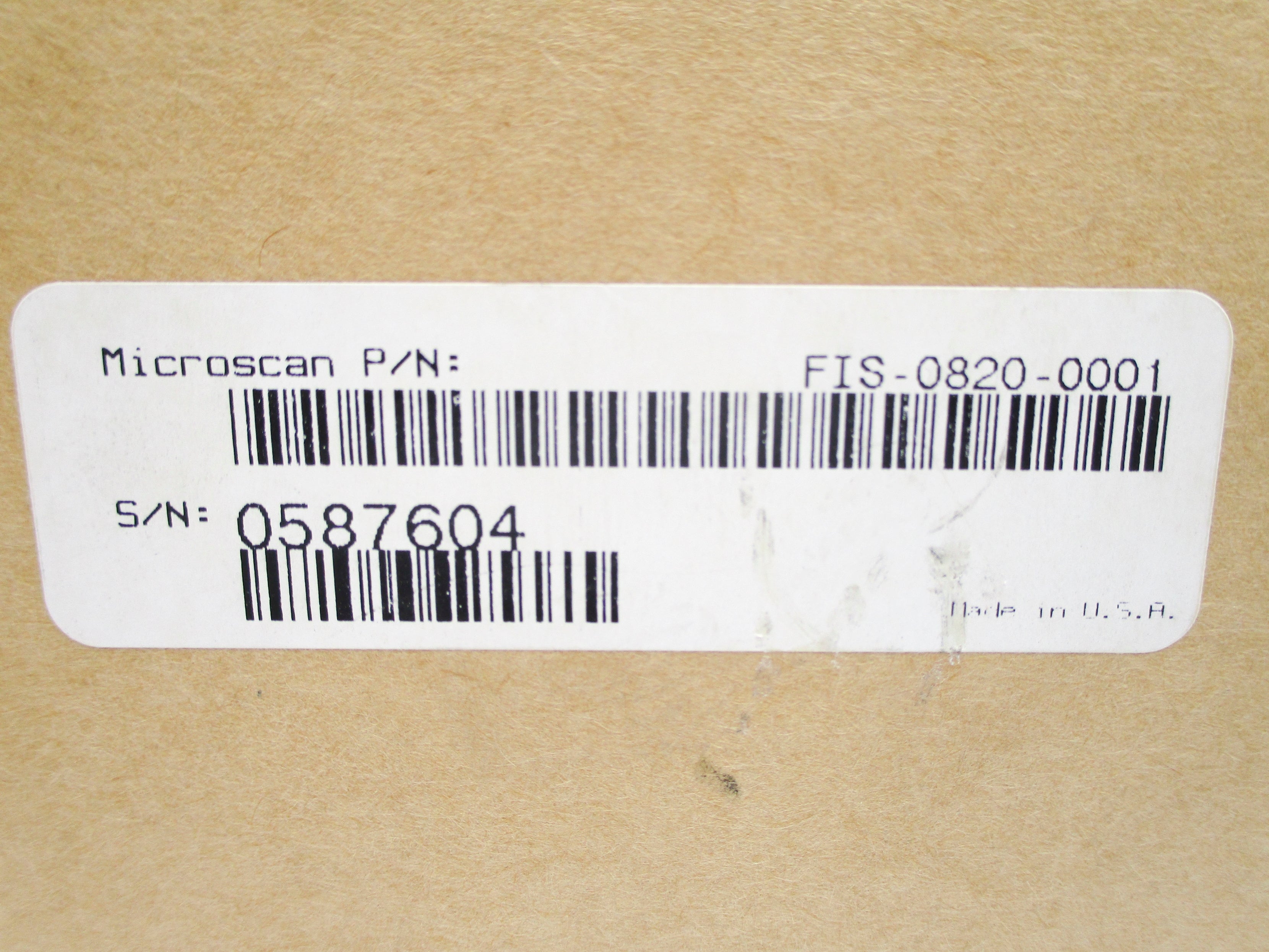 MICROSCAN FIS-0820-0001 NSMP