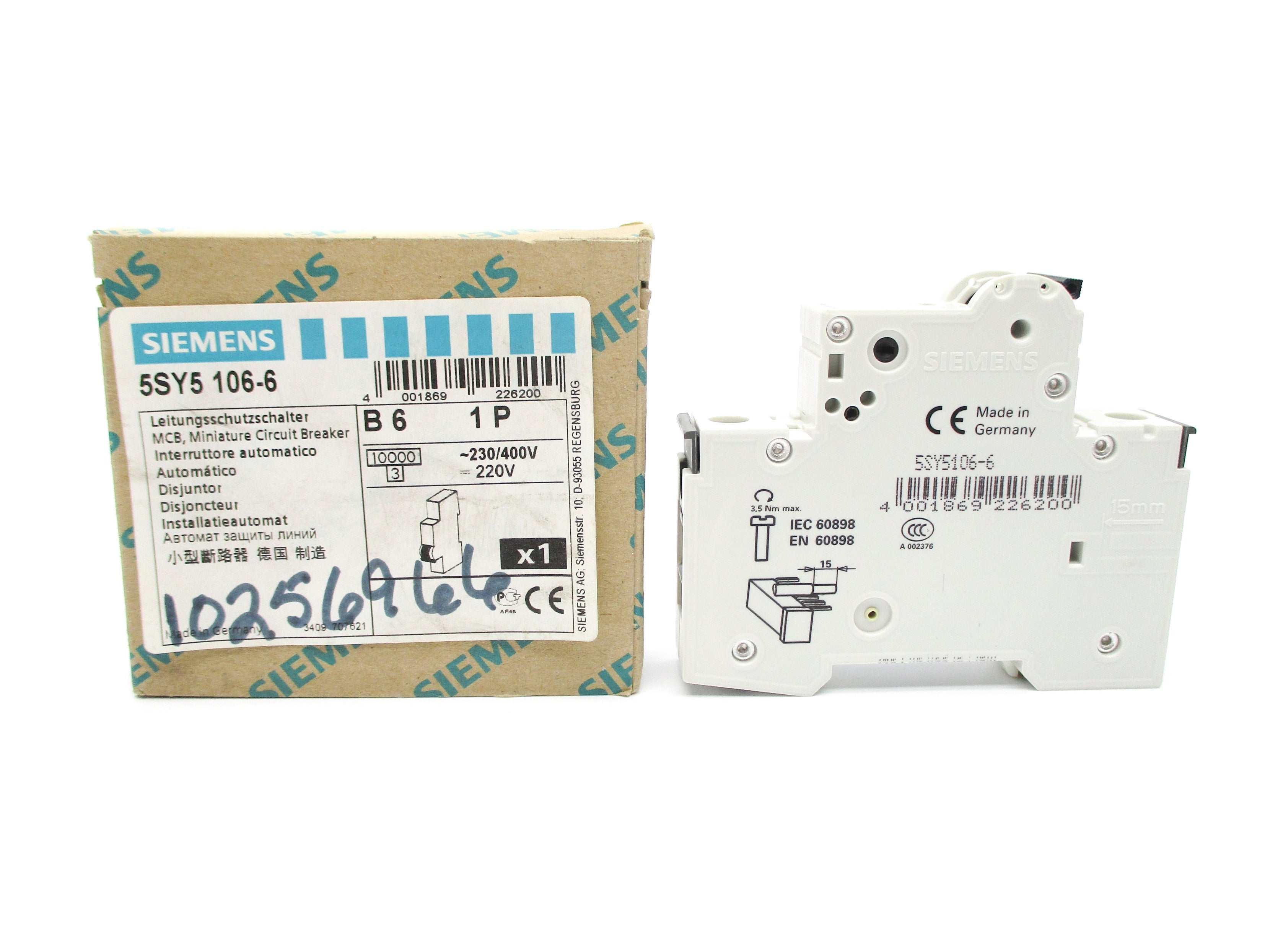 SIEMENS 5SY5106-6 230/400V 6A NSMP