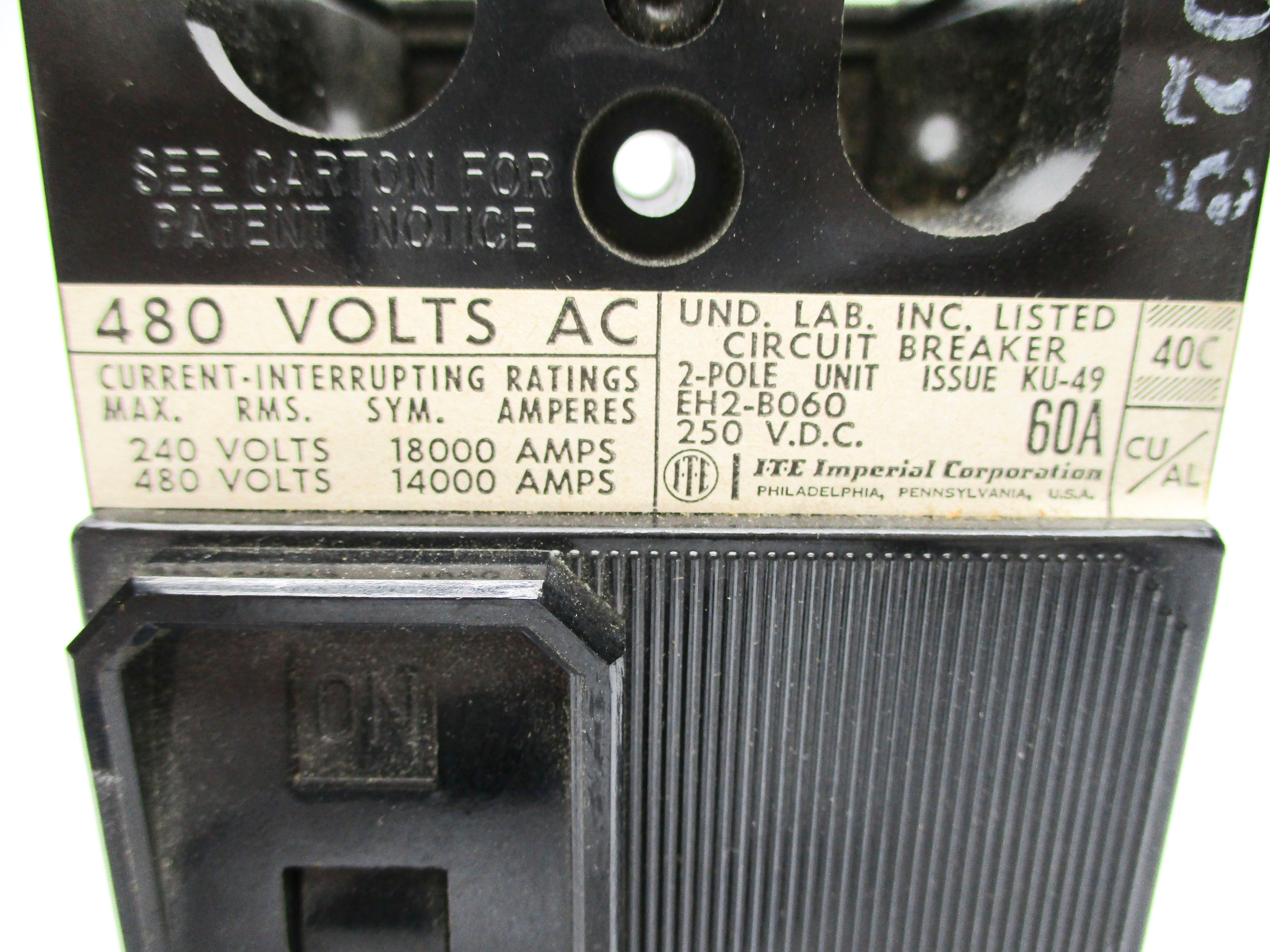 ITE EH2-B060 480VAC 60A NSNP