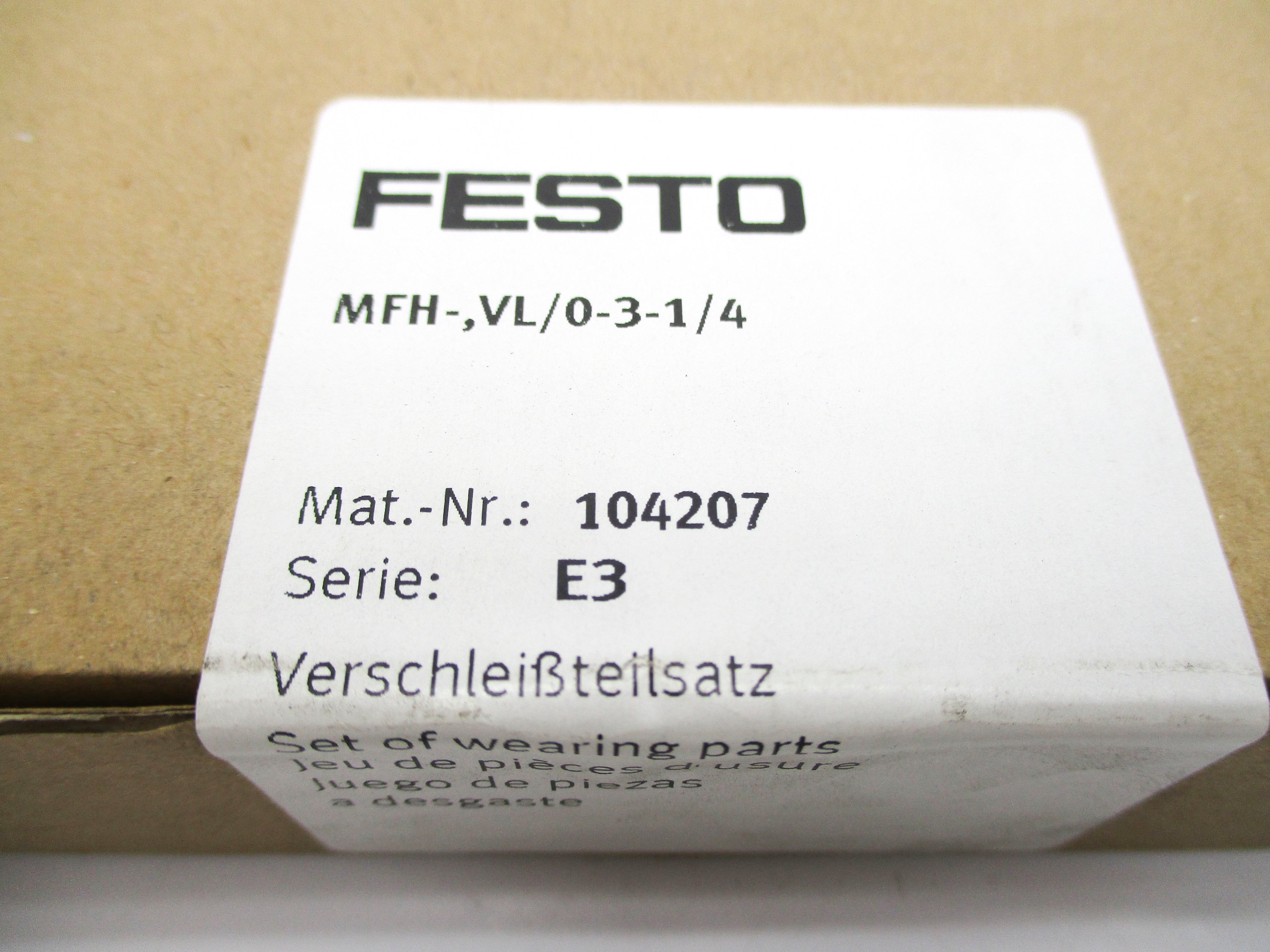 FESTO MFH-,VL/0-3-1/4 NSFS