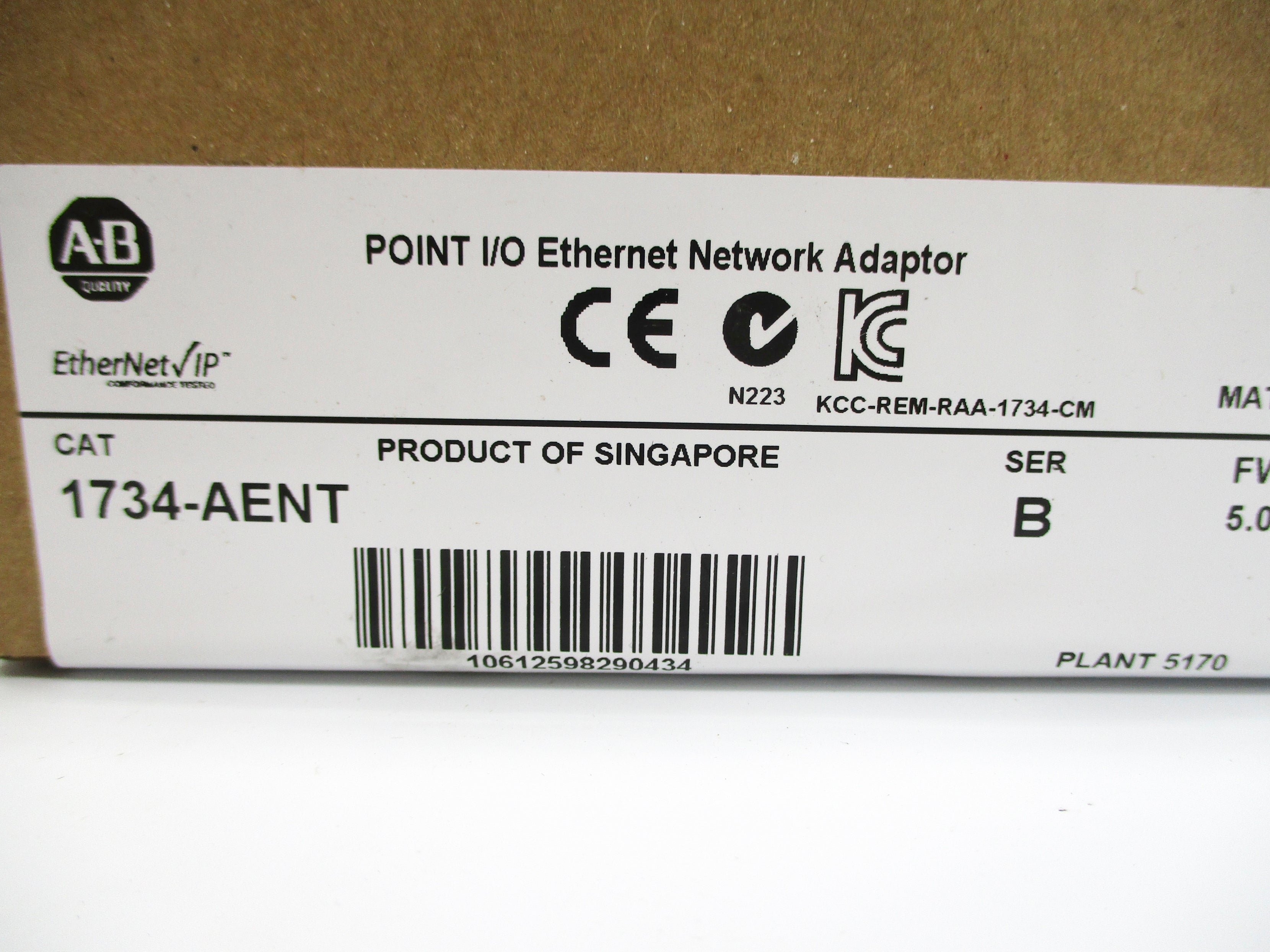 ALLEN BRADLEY 1734-AENT SER. B F/W 5.012 DATE: 2015 NSFS