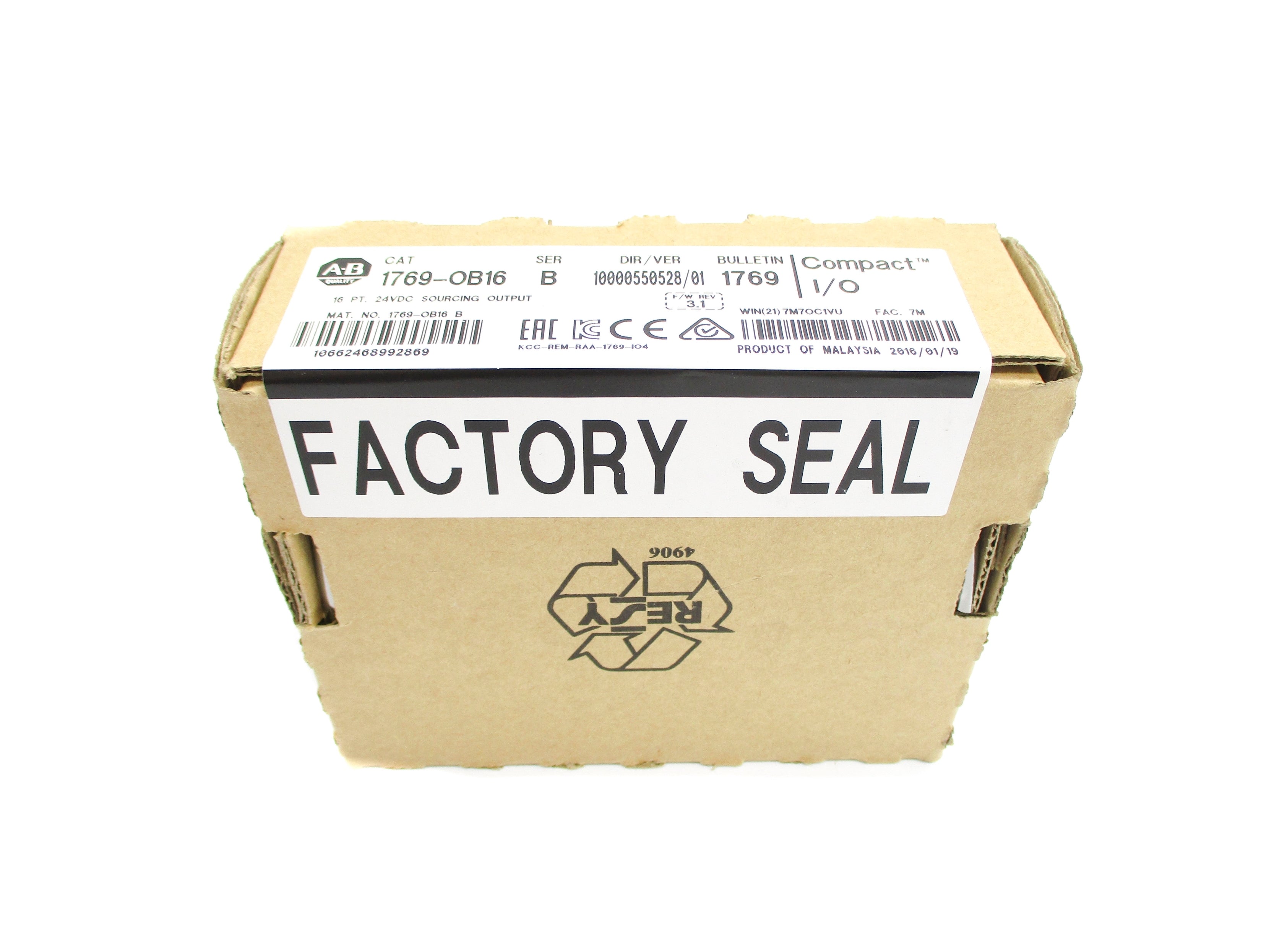 ALLEN BRADLEY 1769-OB16 SER. B F/W 3.1 DATE: 2016 NSFS