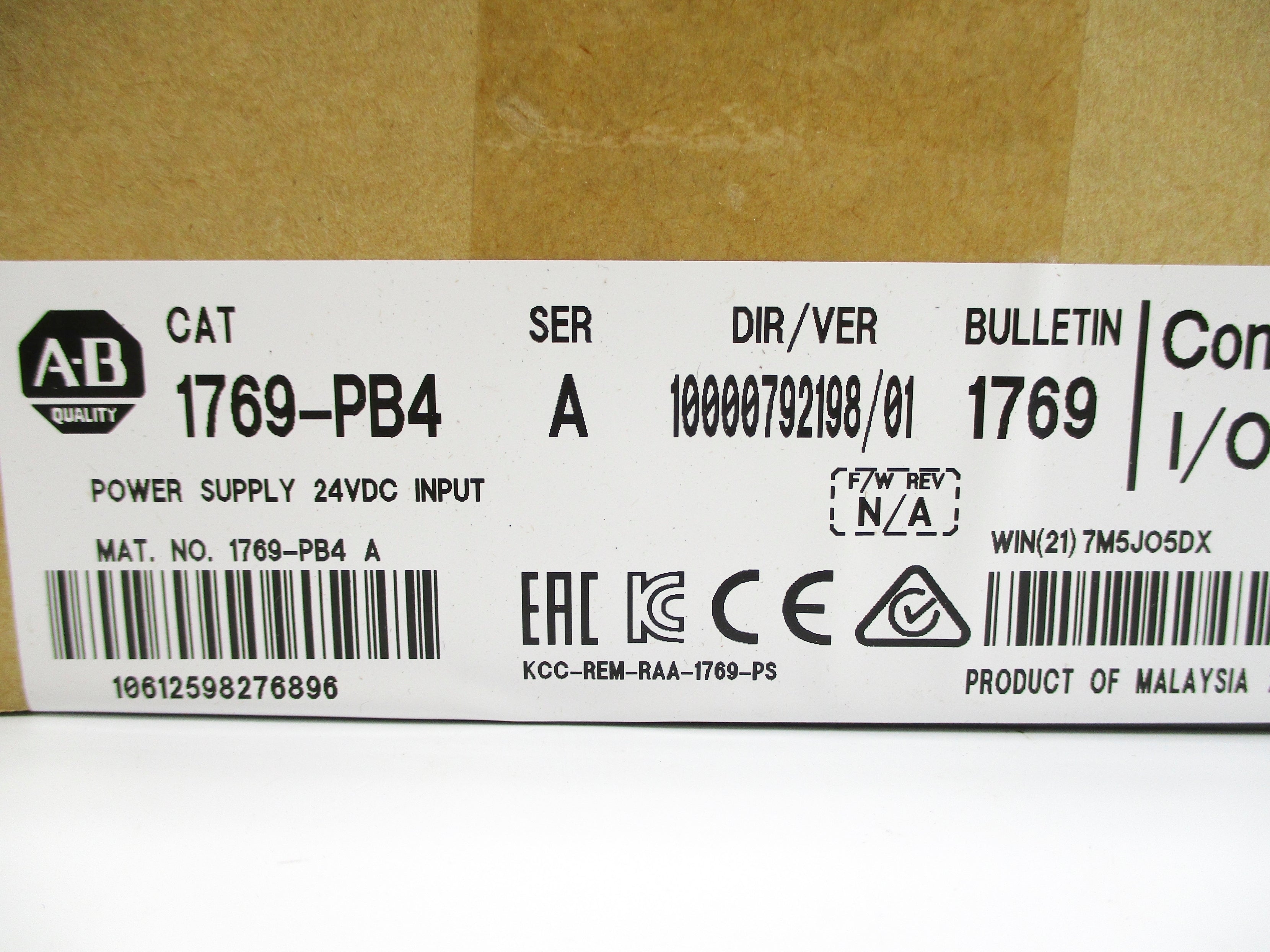 ALLEN BRADLEY 1769-PB4 SER. A DATE: 2015 NSFS