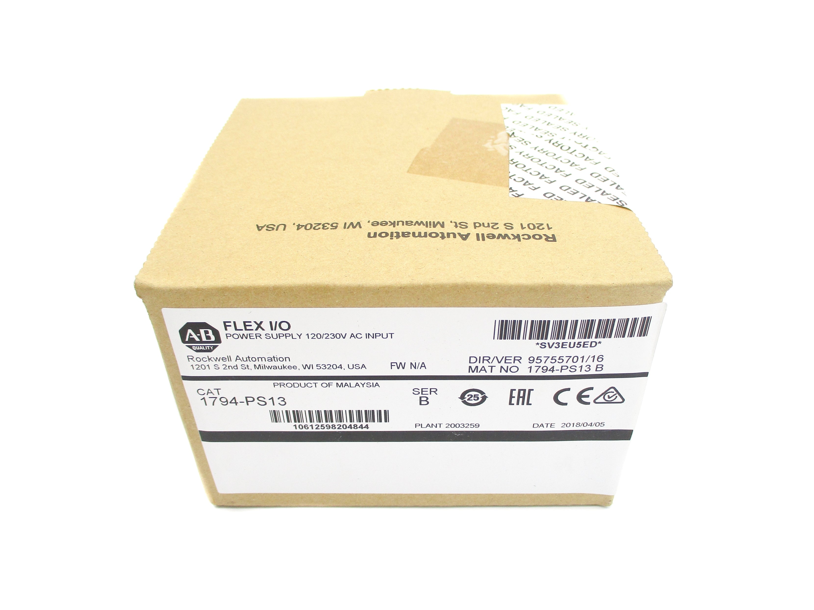 ALLEN BRADLEY 1794-PS13 SER. B 120/230VAC DATE: 2018 NSFS