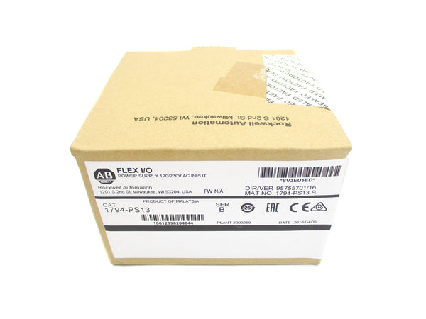 ALLEN BRADLEY 1794-PS13 SER. B 120/230VAC DATE: 2018 NSFS