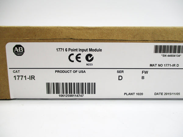 ALLEN BRADLEY 1771-IR SER. D F/W 8 DATE: 2015 NSFS