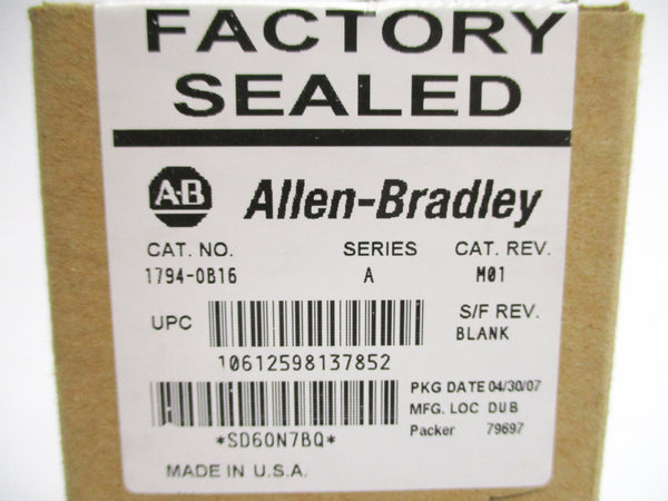 ALLEN BRADLEY 1794-OB16 SER. A 10-31.2VDC REV. C01 NSMP
