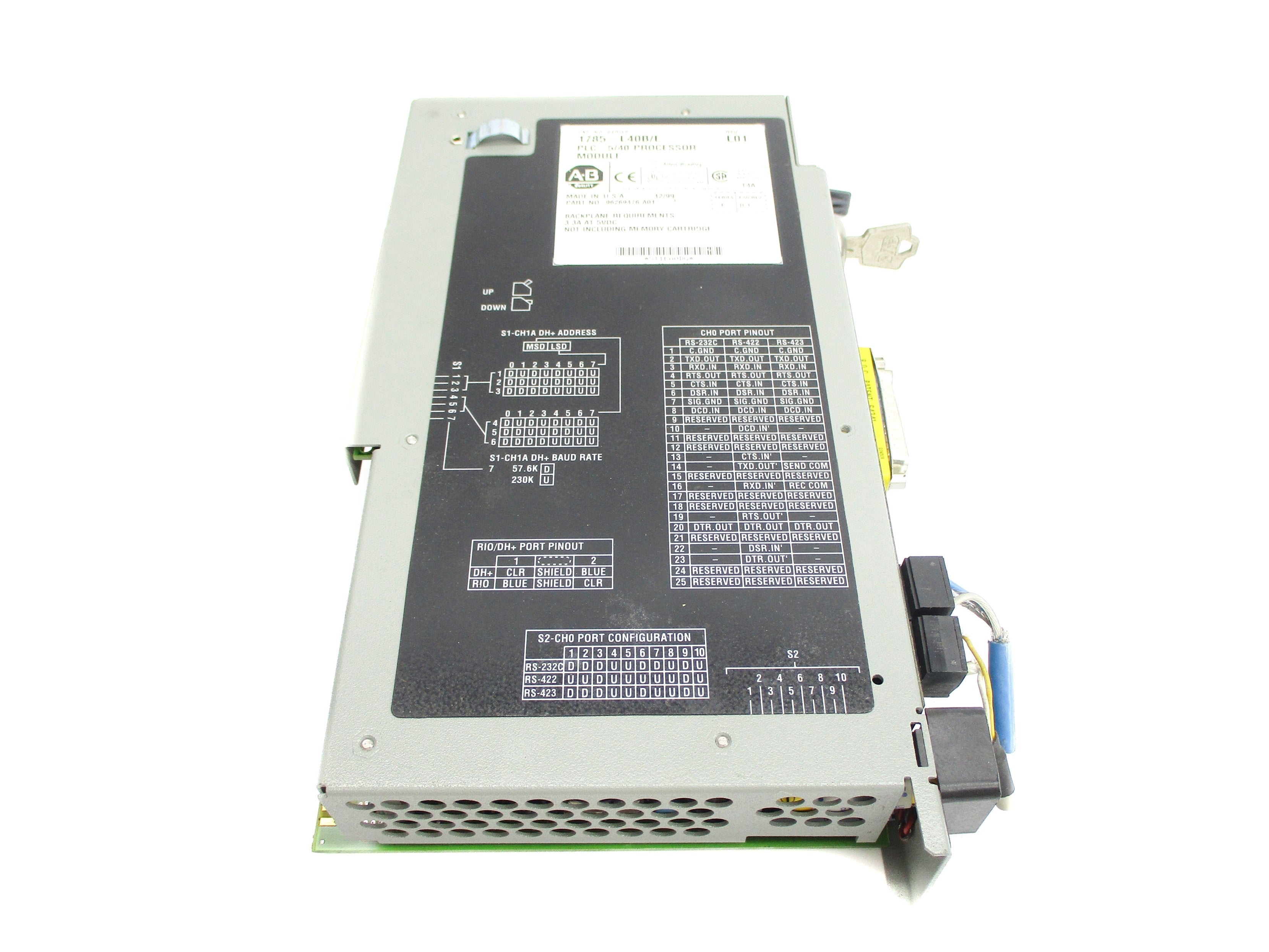ALLEN BRADLEY 1785-L40B SER. E F/W D.1 5VDC 3.3A UNMP