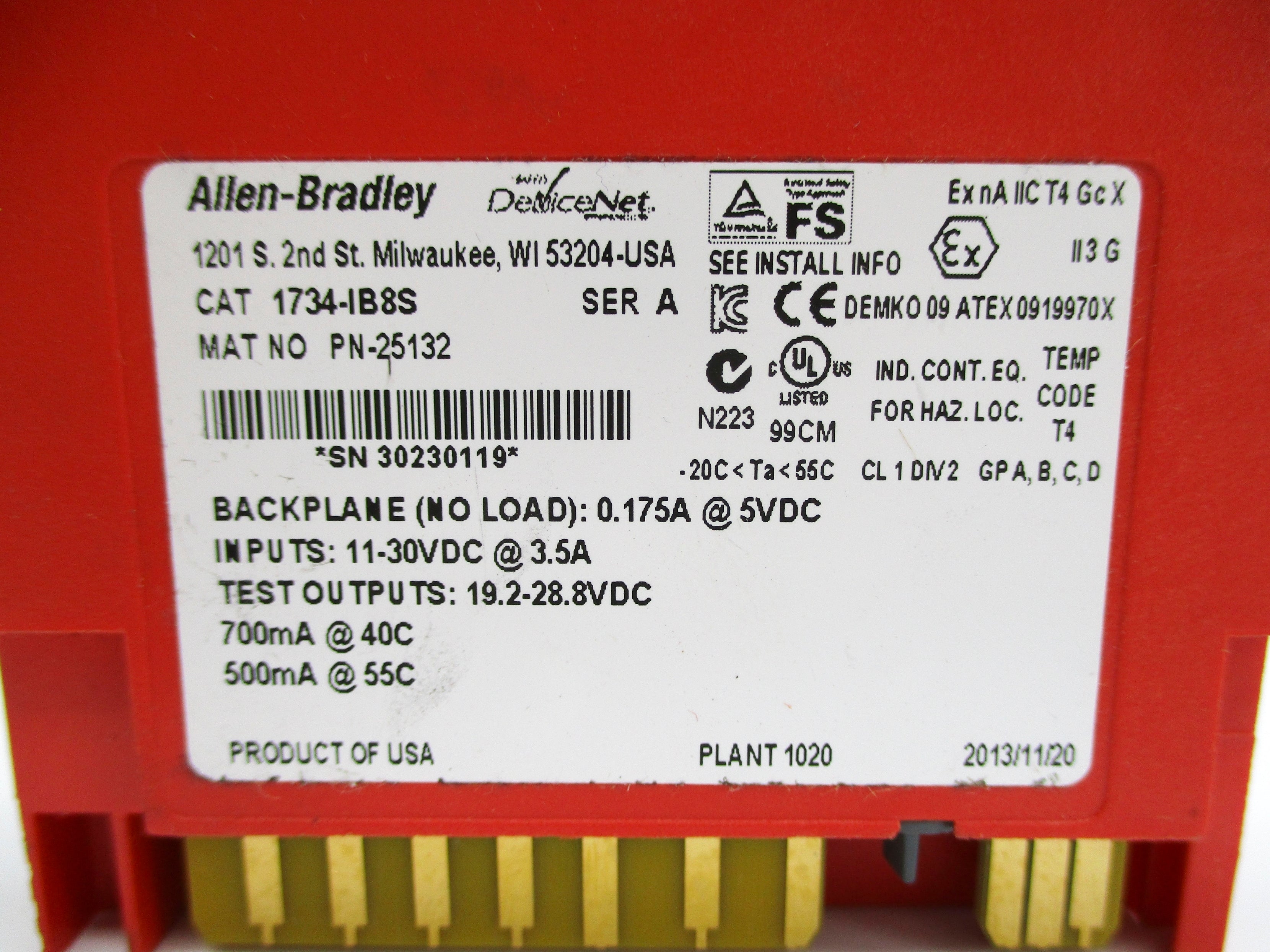 ALLEN BRADLEY 1734-IB8S SER. A UNMP