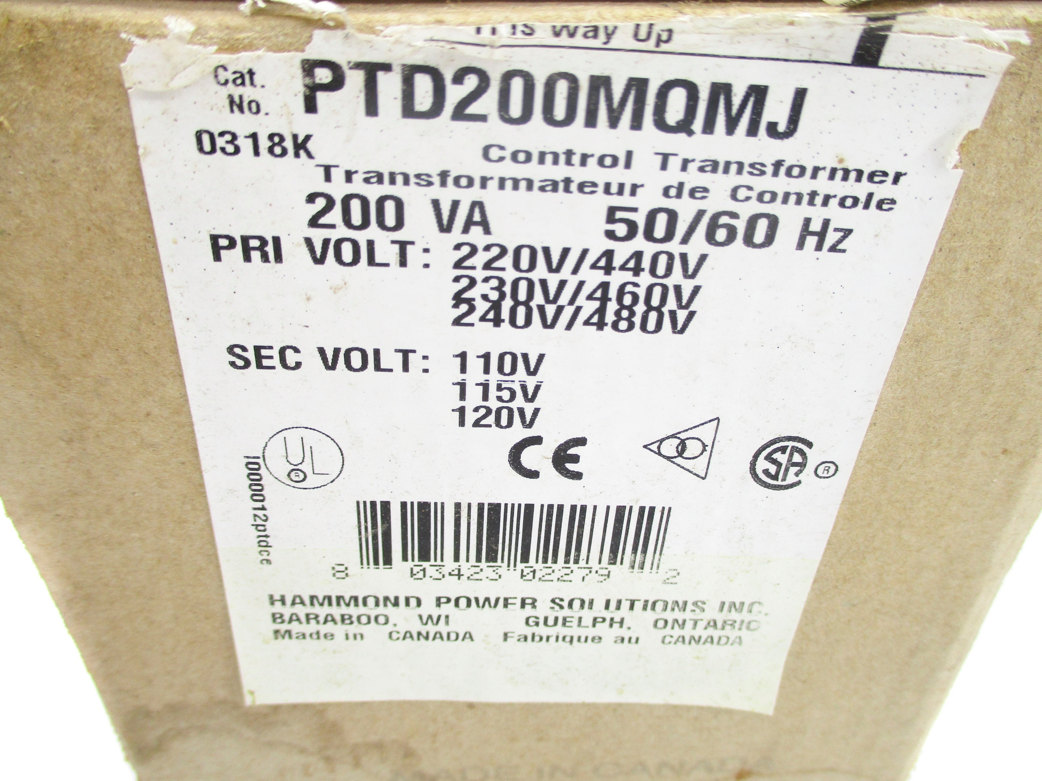 HAMMOND POWER SOLUTIONS PTD200MQMJ NSMP