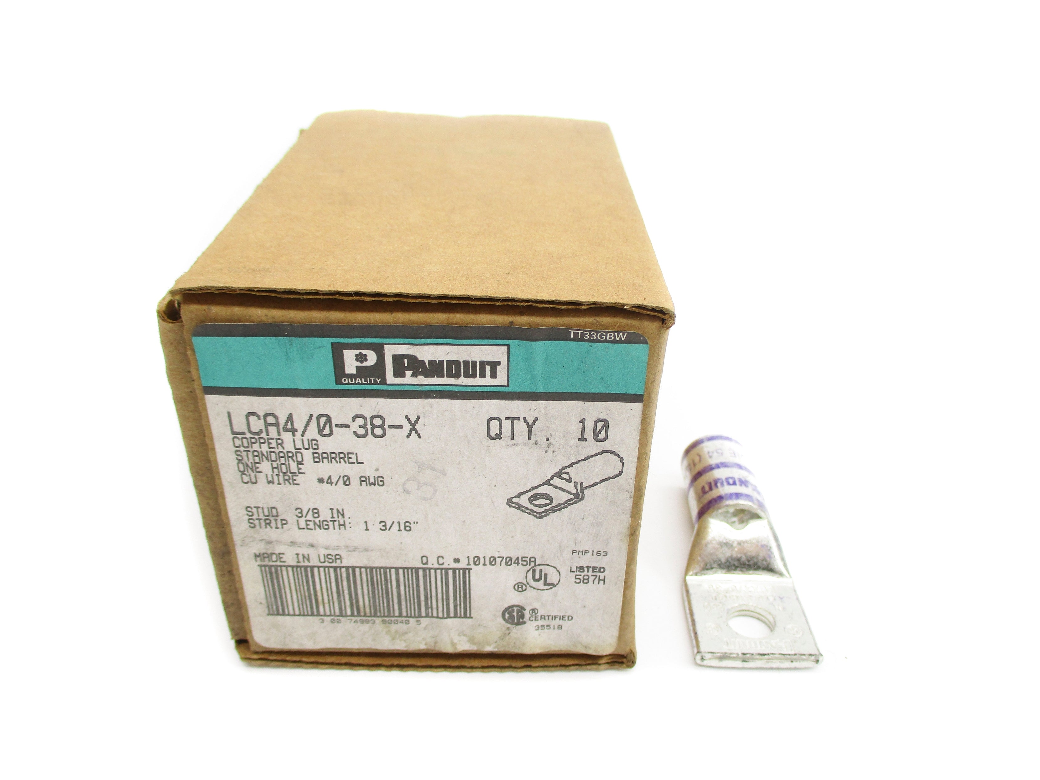 PANDUIT LCA4/0-38-X (PKG OF 10) NSMP