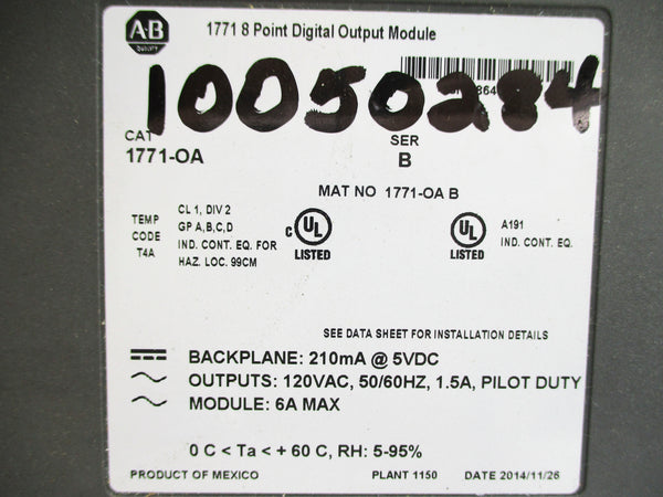 ALLEN BRADLEY 1771-OA SER. B NSNP