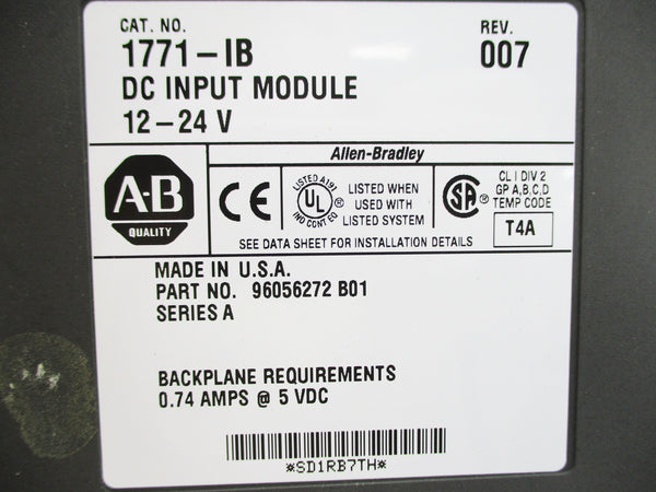 ALLEN BRADLEY 1771-IB SER. A NSNP