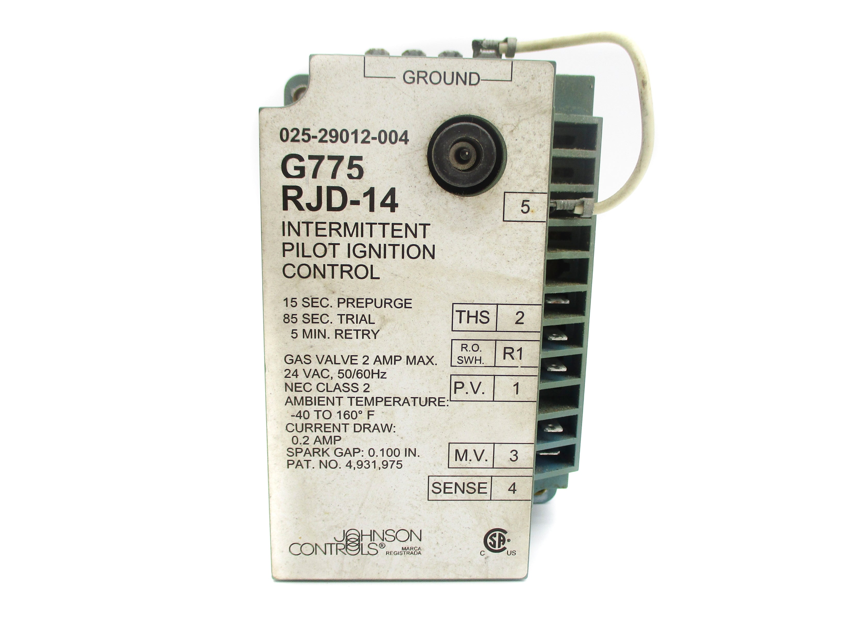 JOHNSON CONTROLS G775RJD-14 UNMP