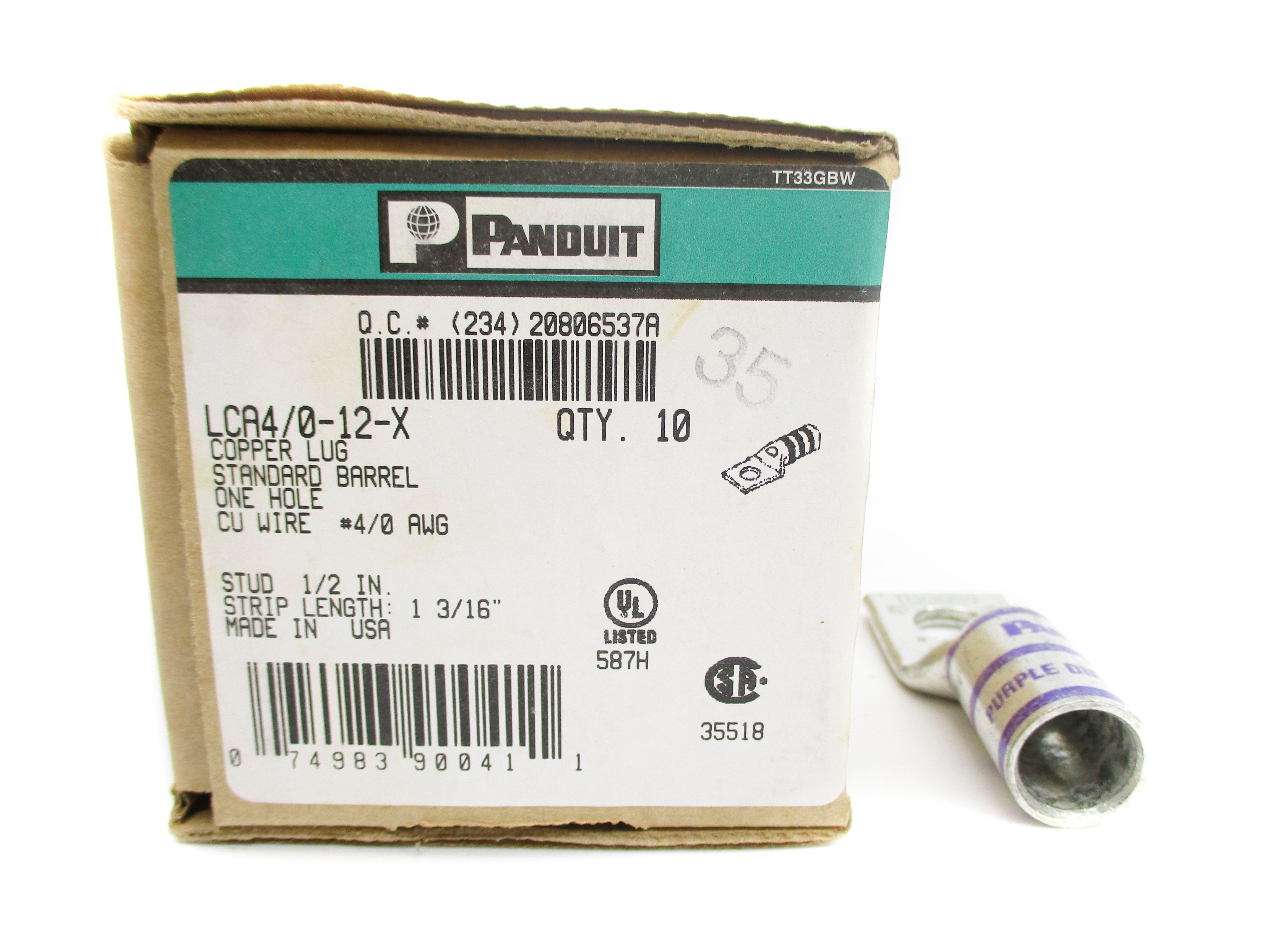 PANDUIT LCA4/0-12-X (PKG OF 10) NSMP