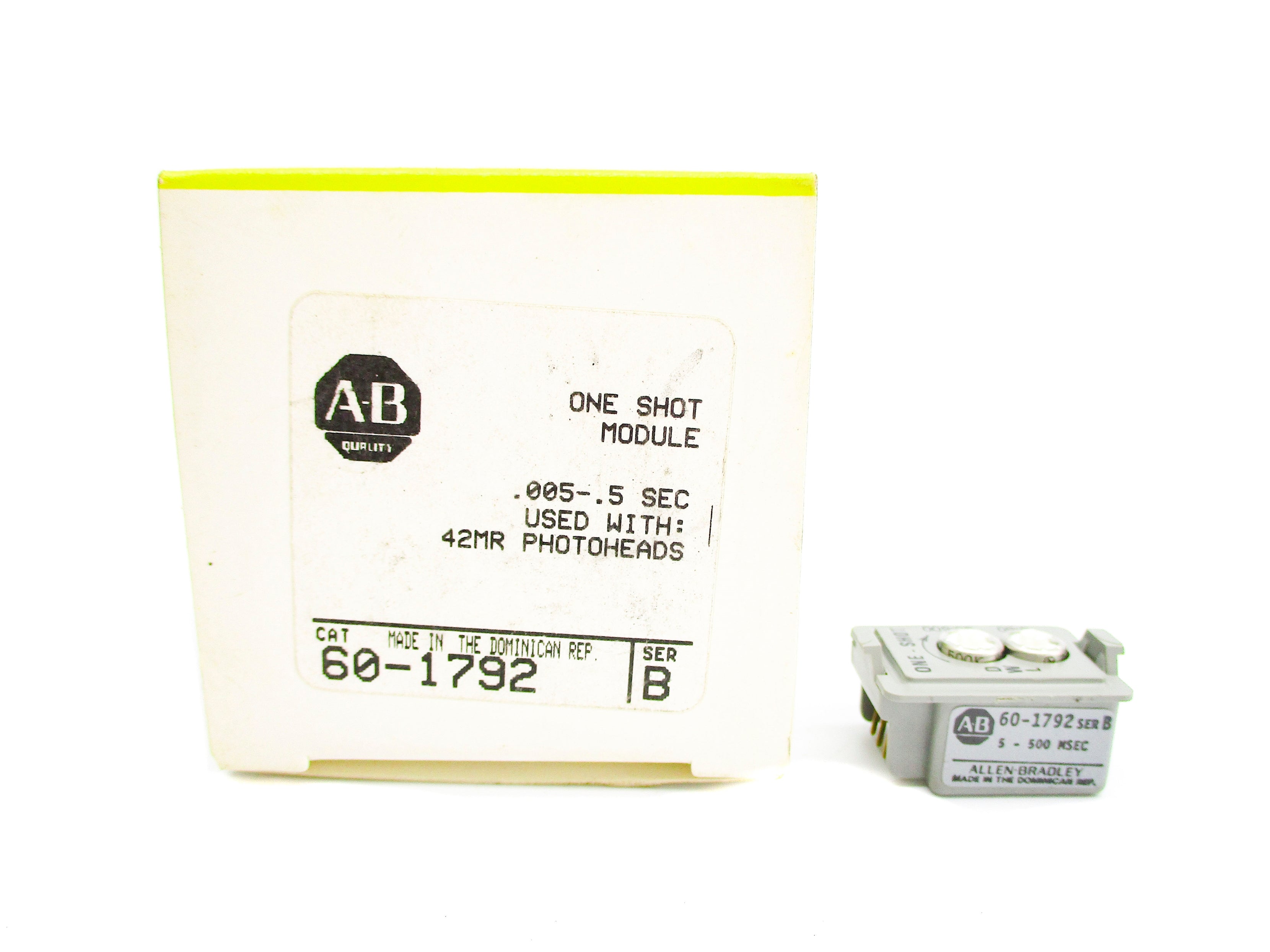 ALLEN BRADLEY 60-1792 SER. B (BK/YL) NSMP