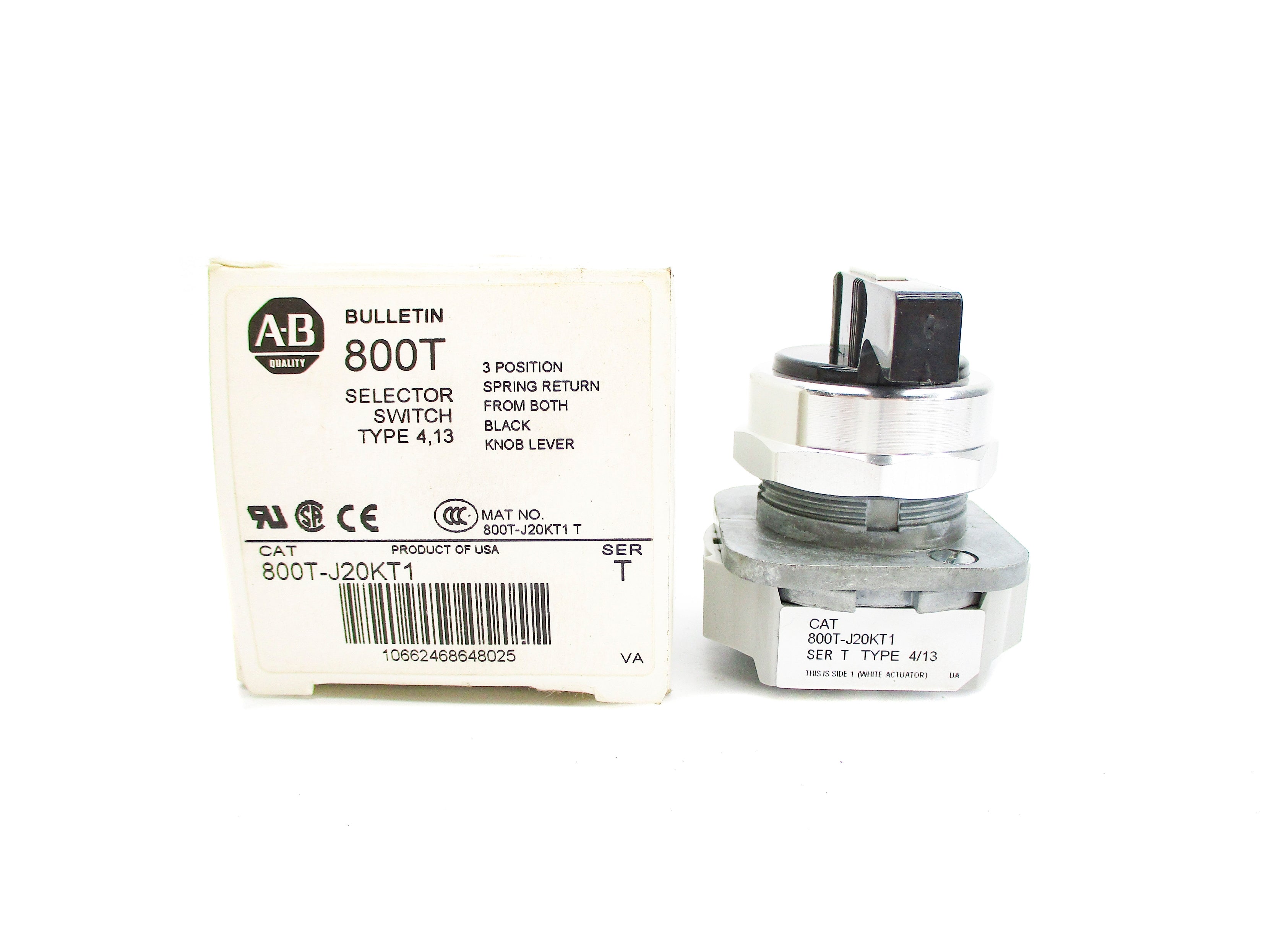 ALLEN BRADLEY 800T-J20KT1 SER. T (WH) NSMP