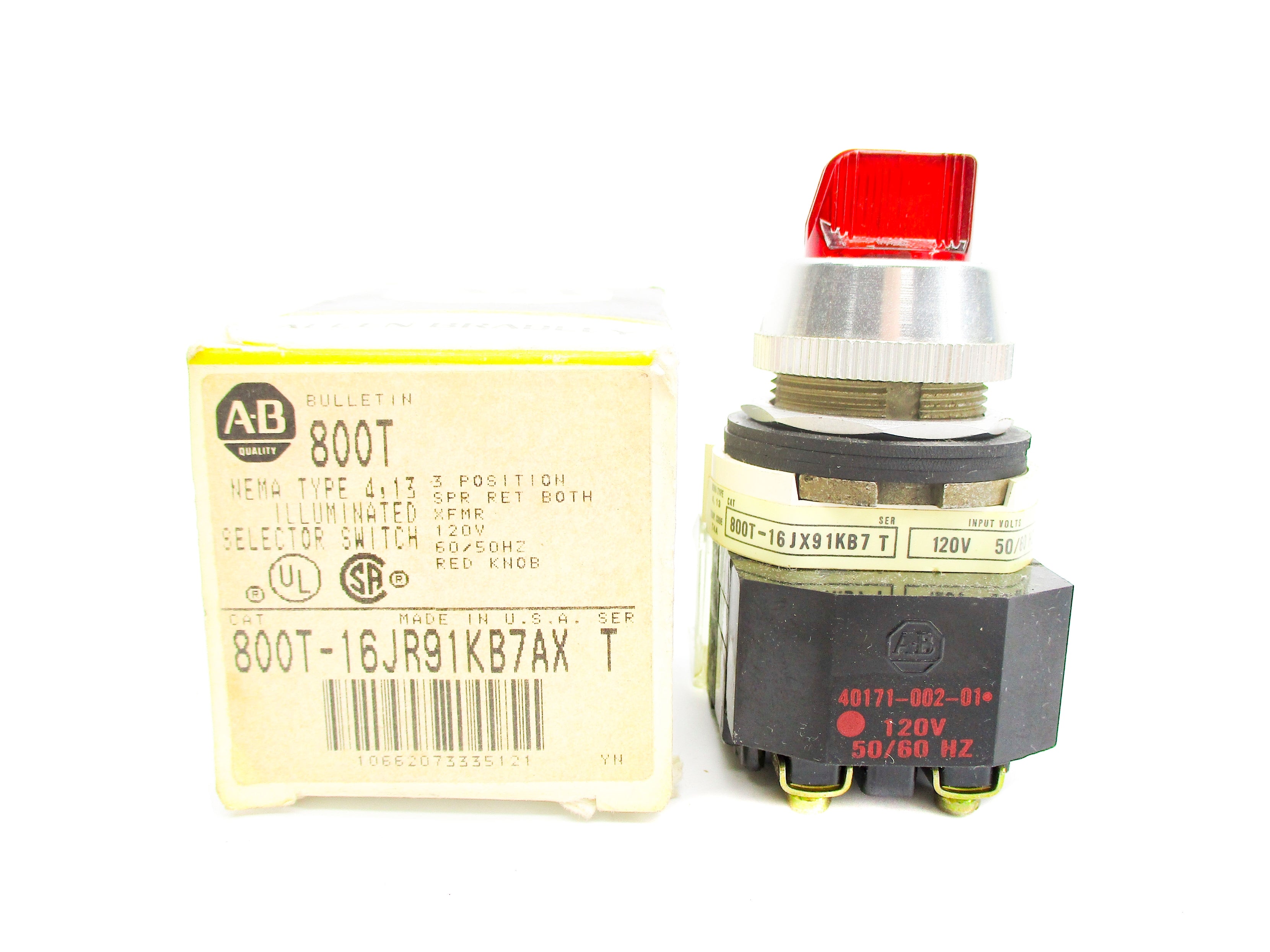 ALLEN BRADLEY 800T-16JR91KB7AX SER. T (BK/YL) NSMP