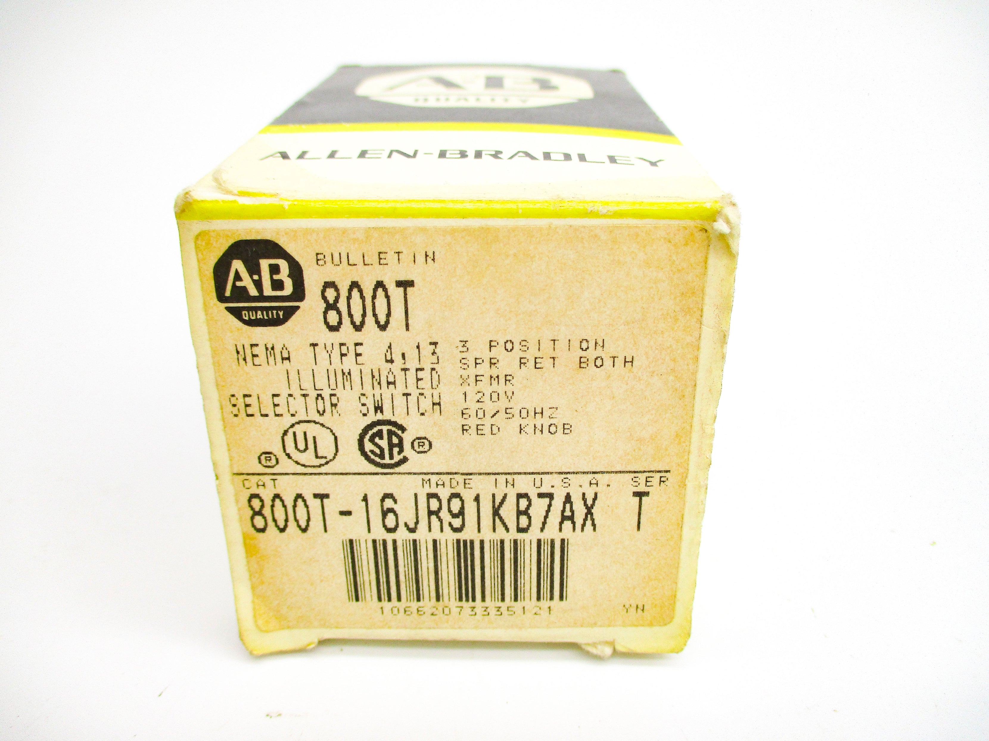 ALLEN BRADLEY 800T-16JR91KB7AX SER. T (BK/YL) NSMP