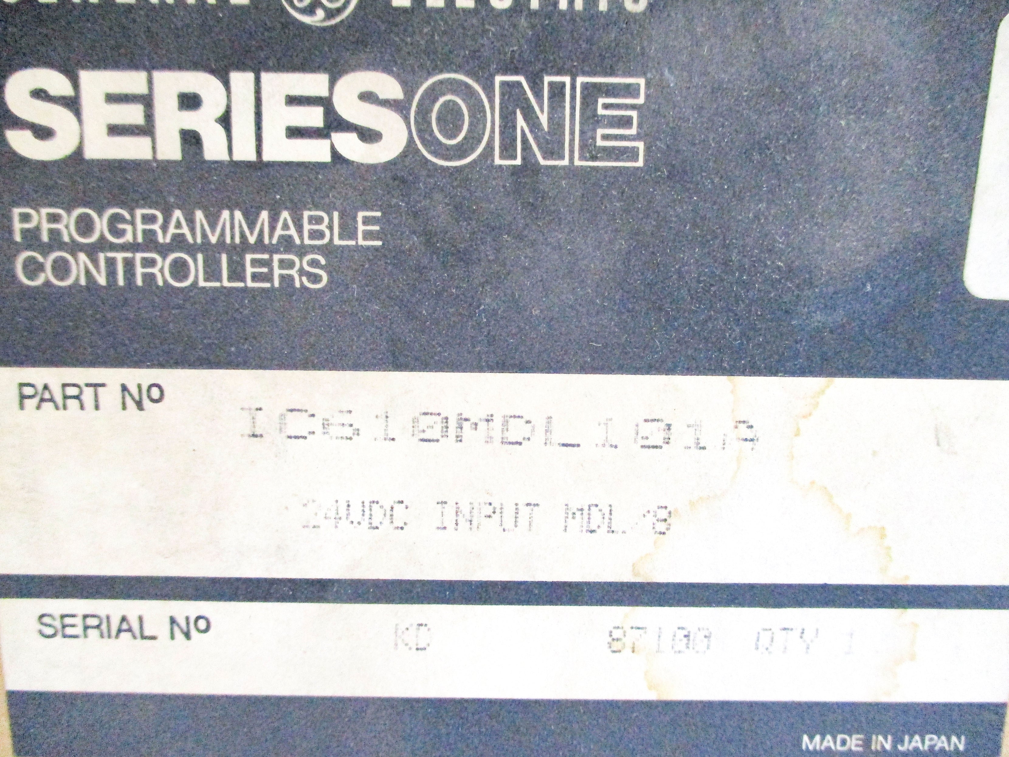GENERAL ELECTRIC IC610MDL101A NSMP