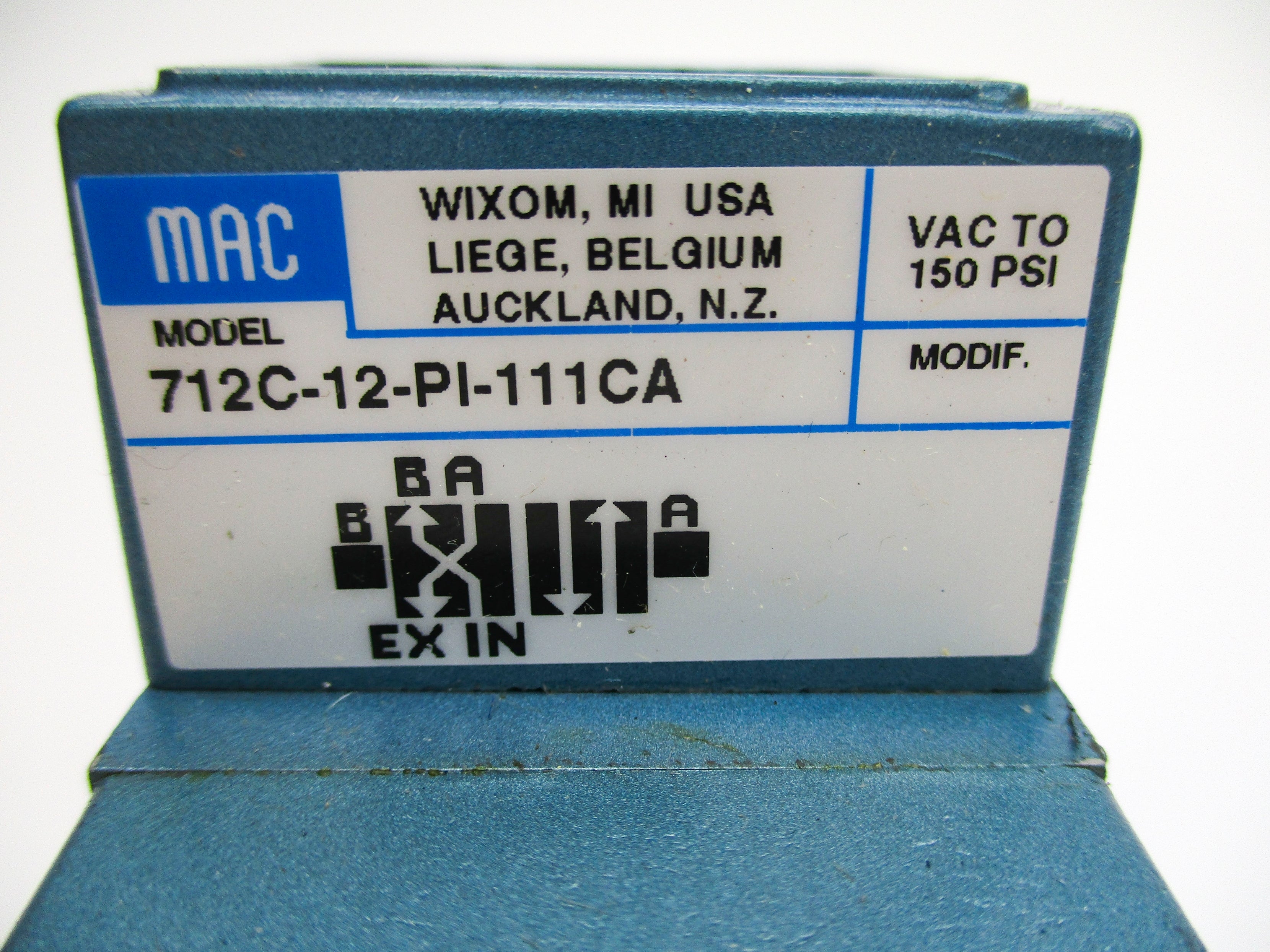 MAC 712C-12-PI-111CA 150PSI (AS PICTURED) NSNP