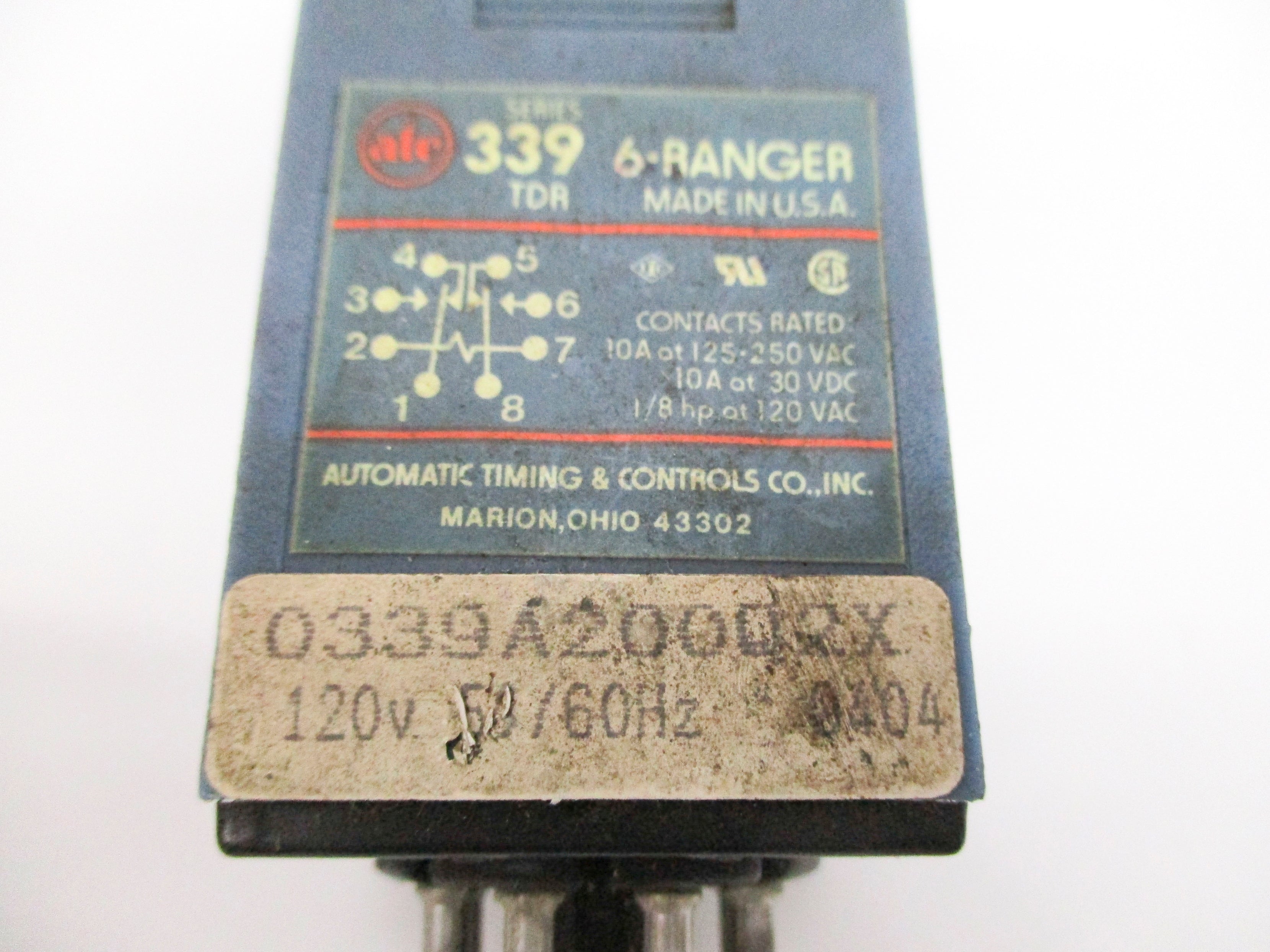 ATC 0339A20002X 120V 0-10H UNMP