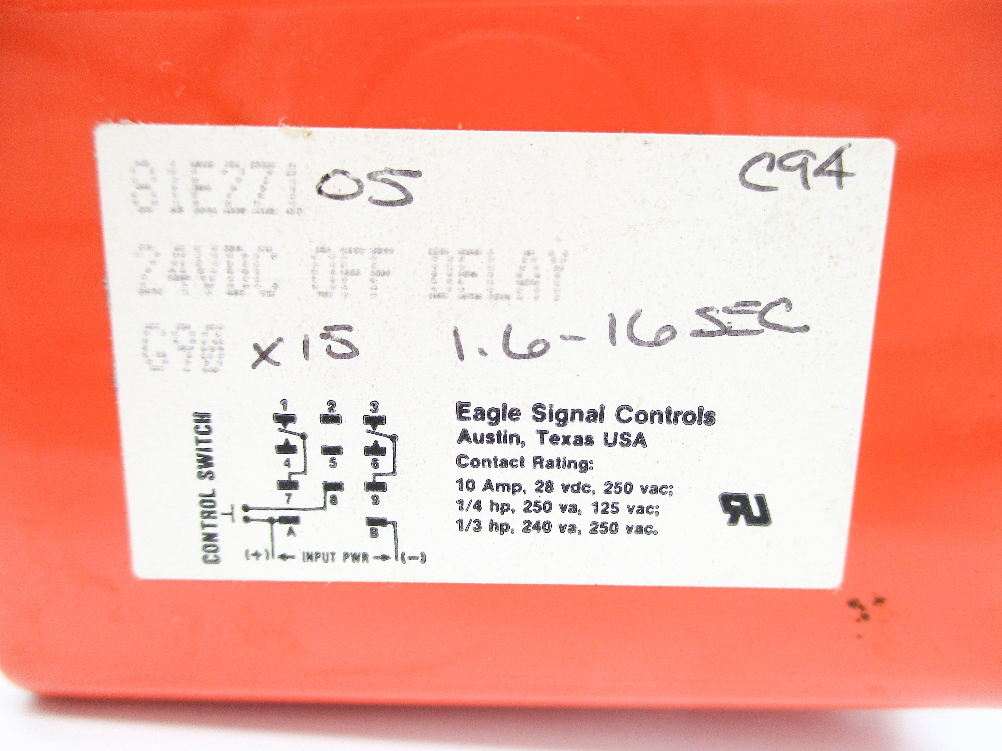 EAGLE SIGNAL CONTROLS 81E2Z105 24VDC 10A NSNP