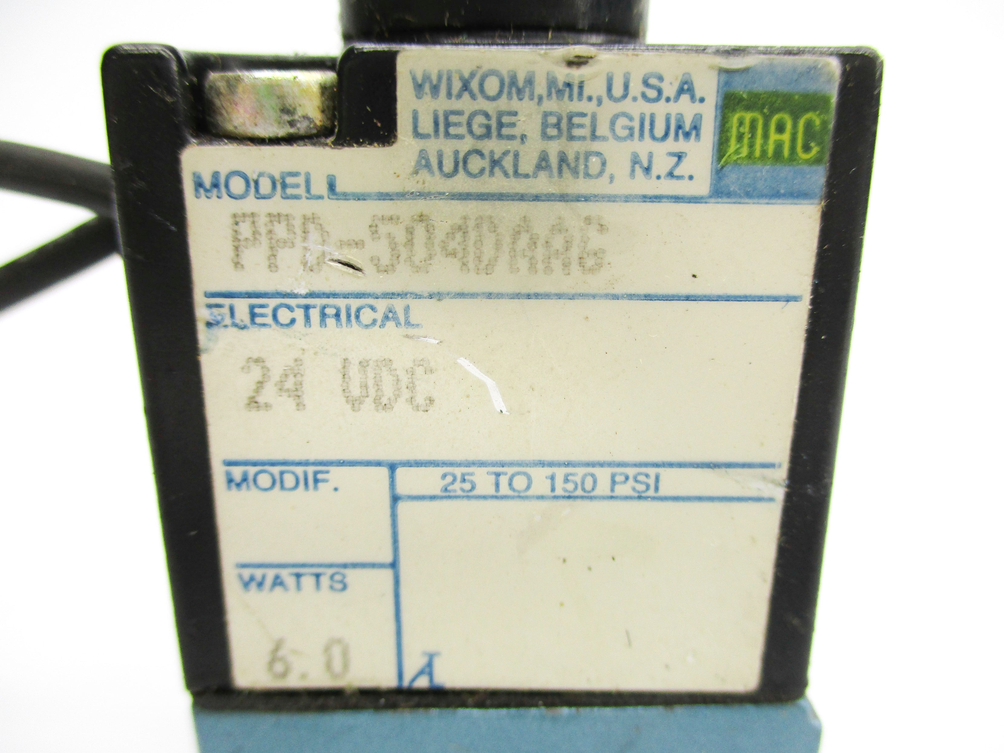 MAC PPD-504DAAG 24VDC 25-150PSI UNMP