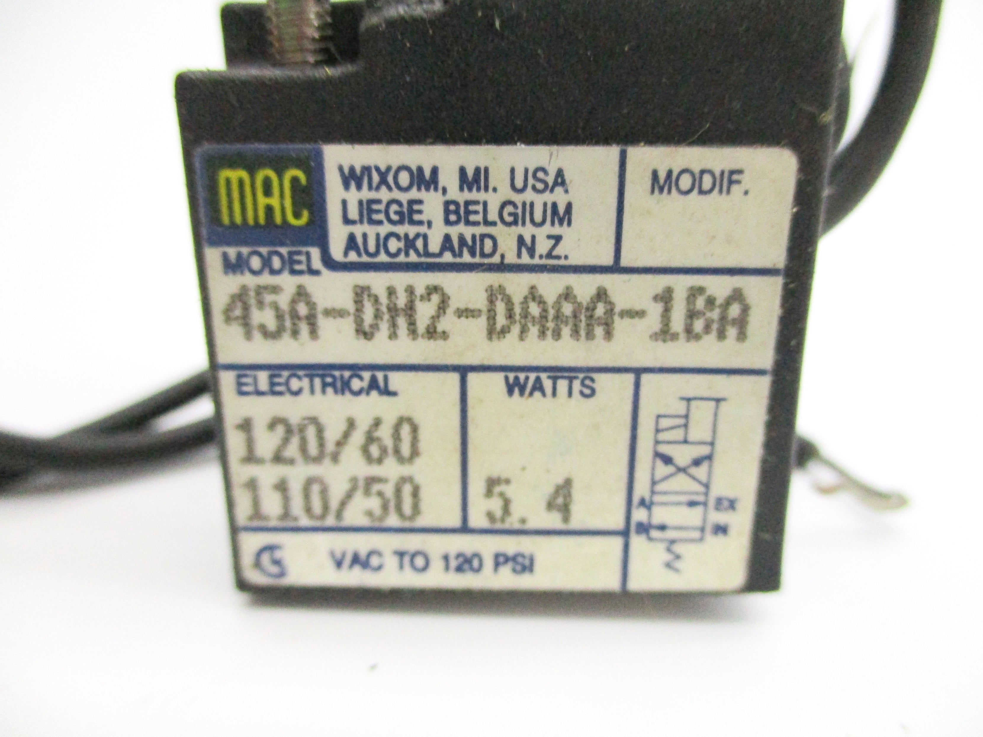 MAC 45A-DH2-DAAA-1BA 110/120V 120PSI UNMP