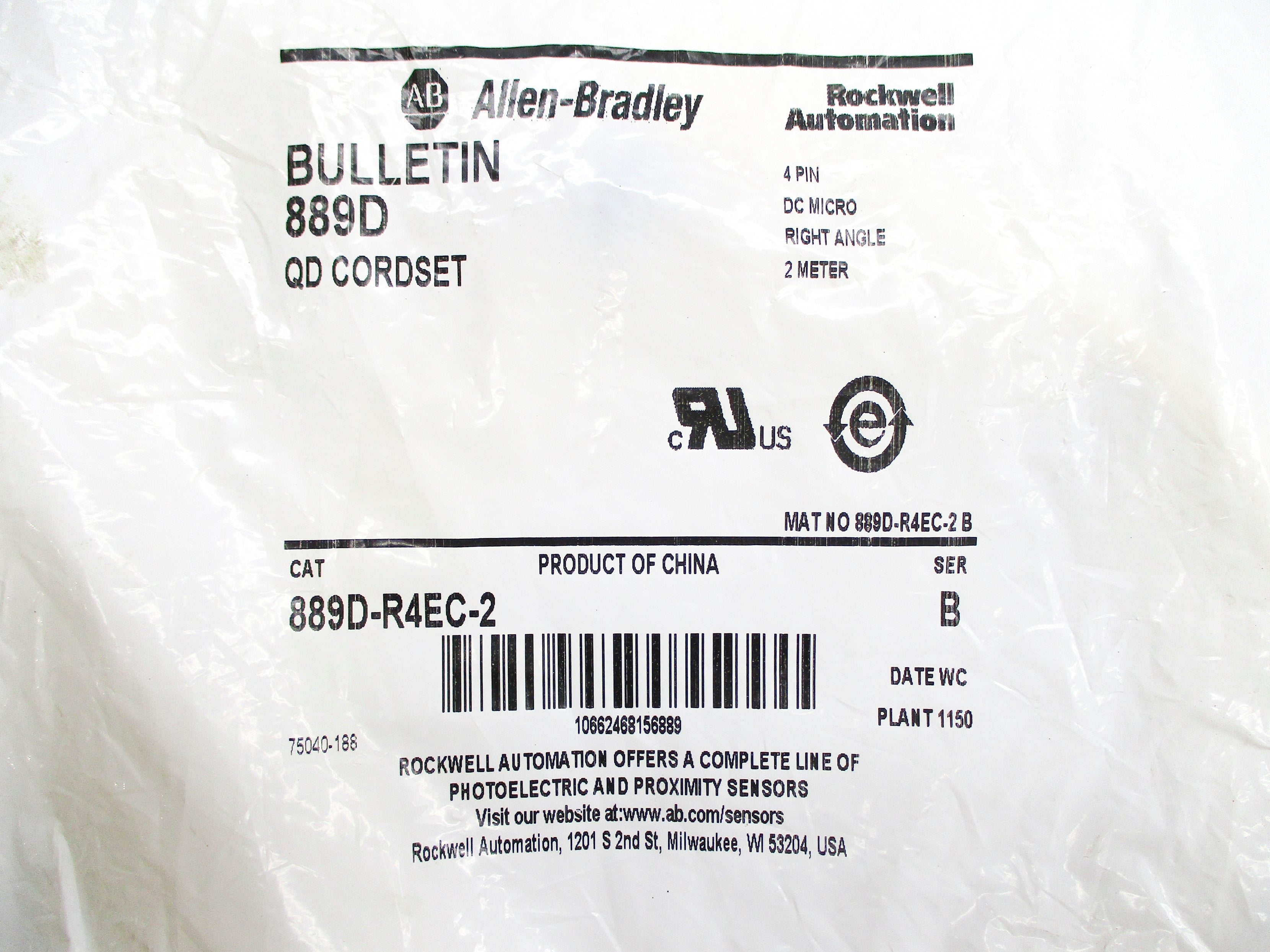 ALLEN BRADLEY 889D-R4EC-2 SER. B NSMP