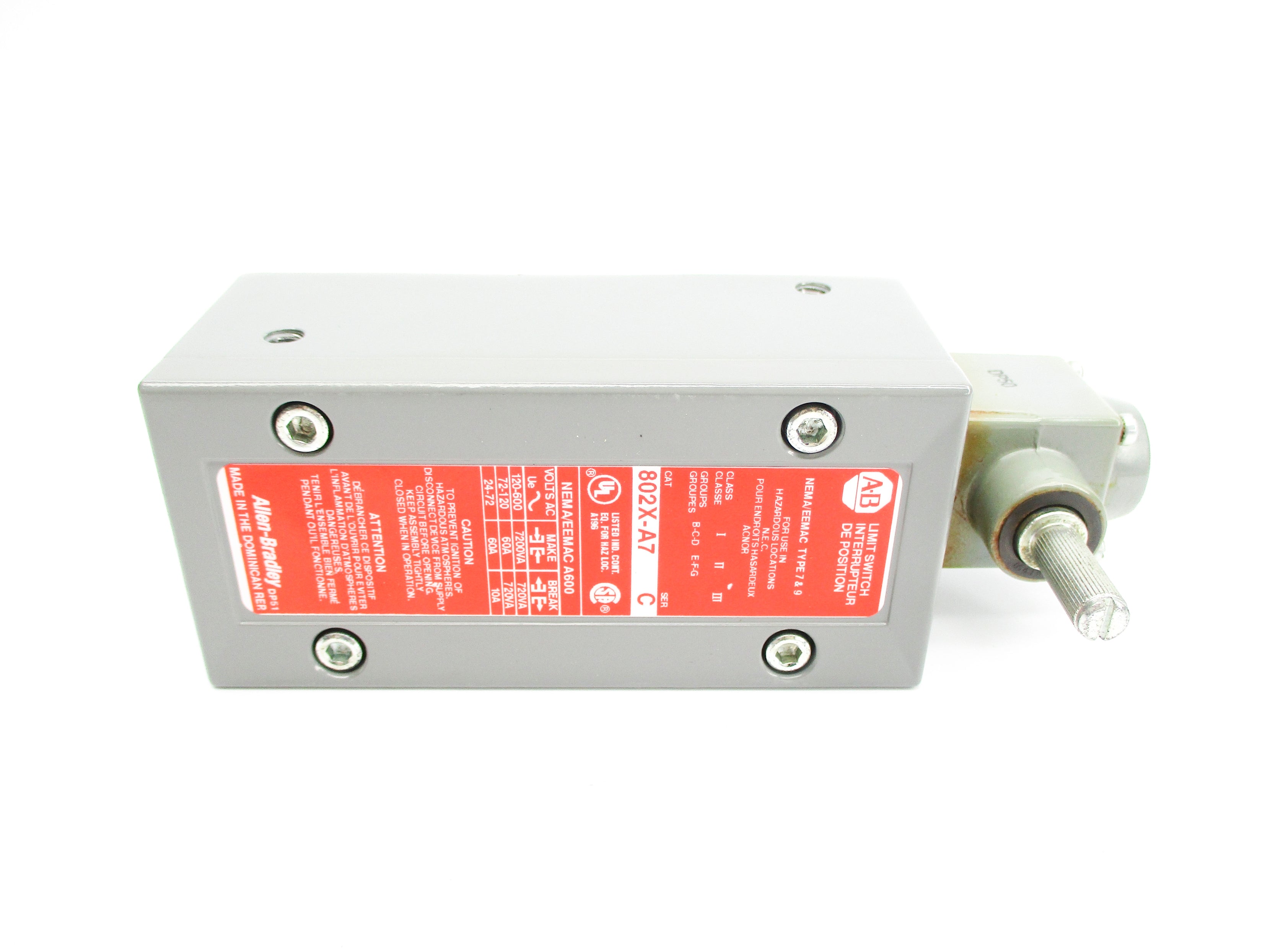 INDUSTRIAL SPARE PART 802X-A7 SER. C 120-600VAC 60A (WH) NSMP