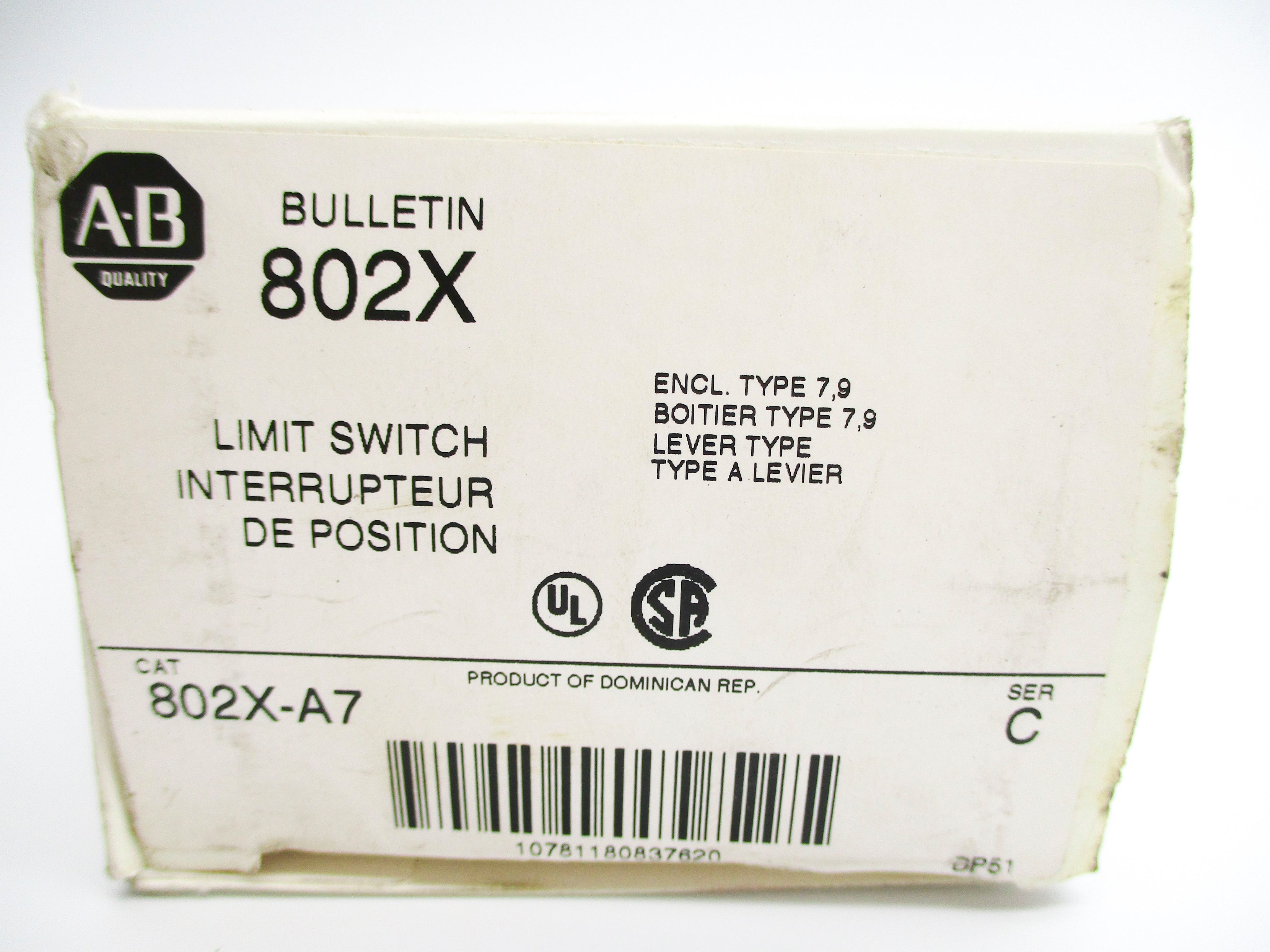 INDUSTRIAL SPARE PART 802X-A7 SER. C 120-600VAC 60A (WH) NSMP