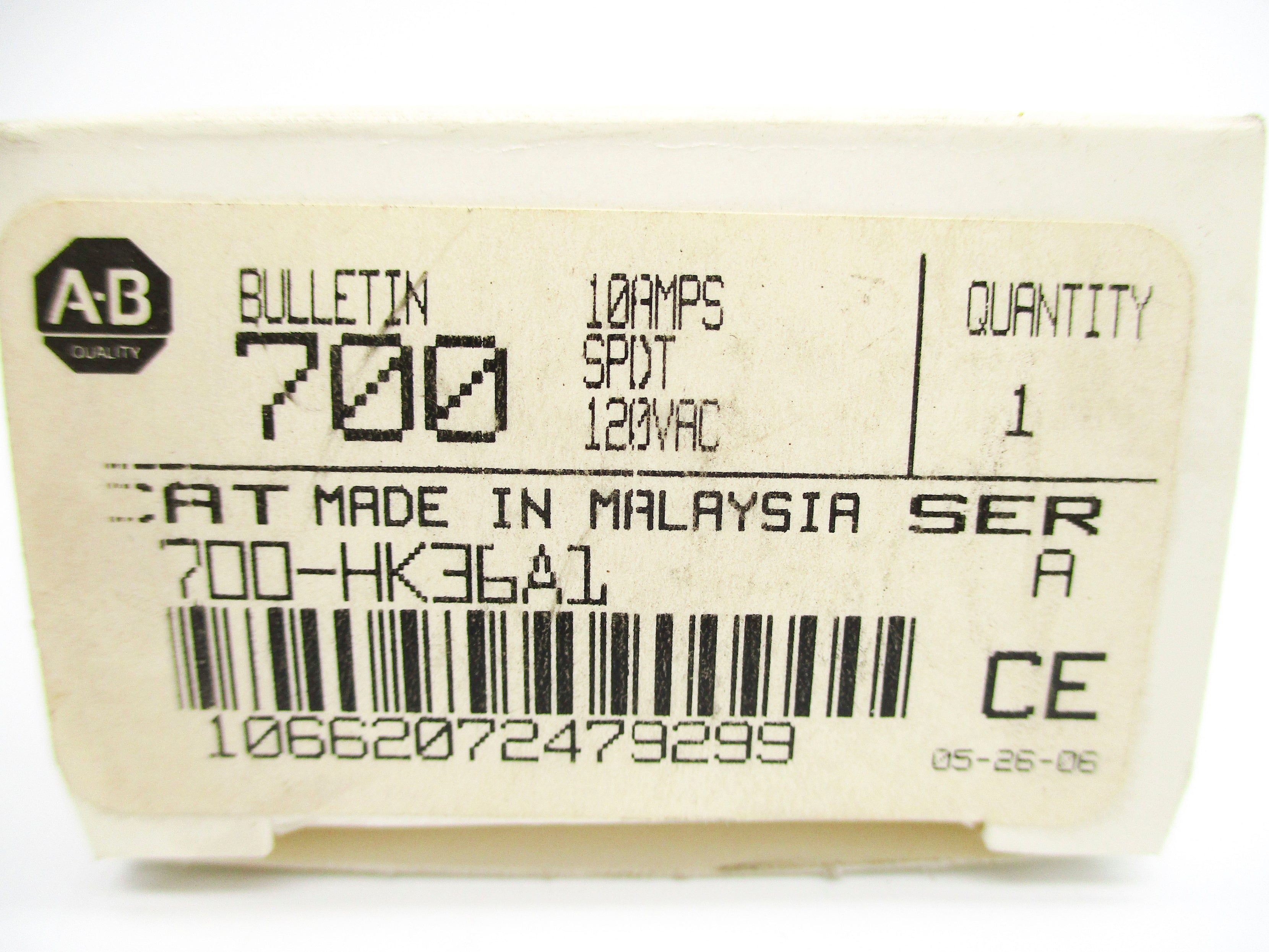 INDUSTRIAL SPARE PART 700-HK36A1 SER. A 120VAC 10A (WH) NSMP