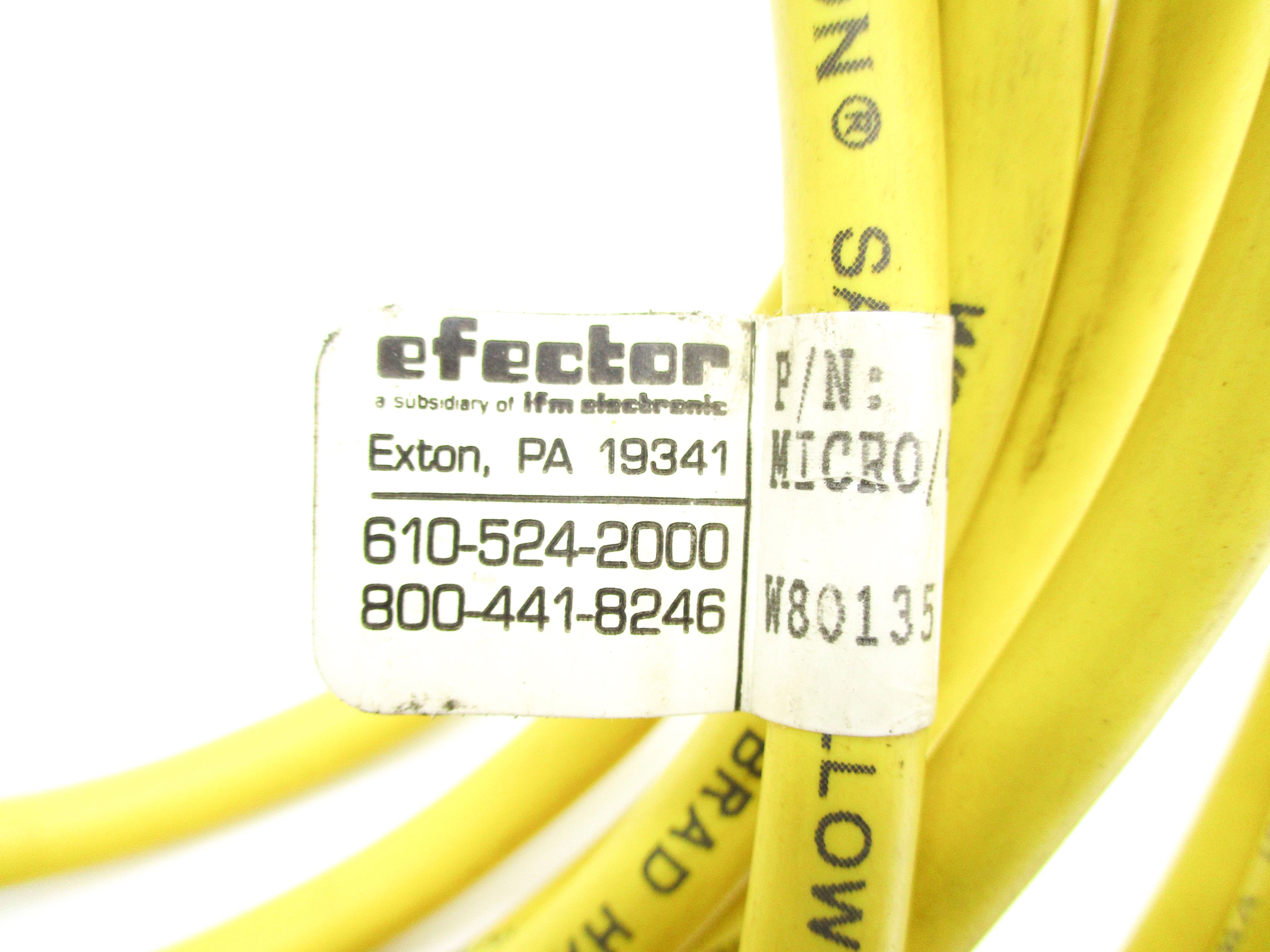 IFM EFECTOR W80135 MICRO/4-AC-X/X-SOL-PVC-5M/W NSNP