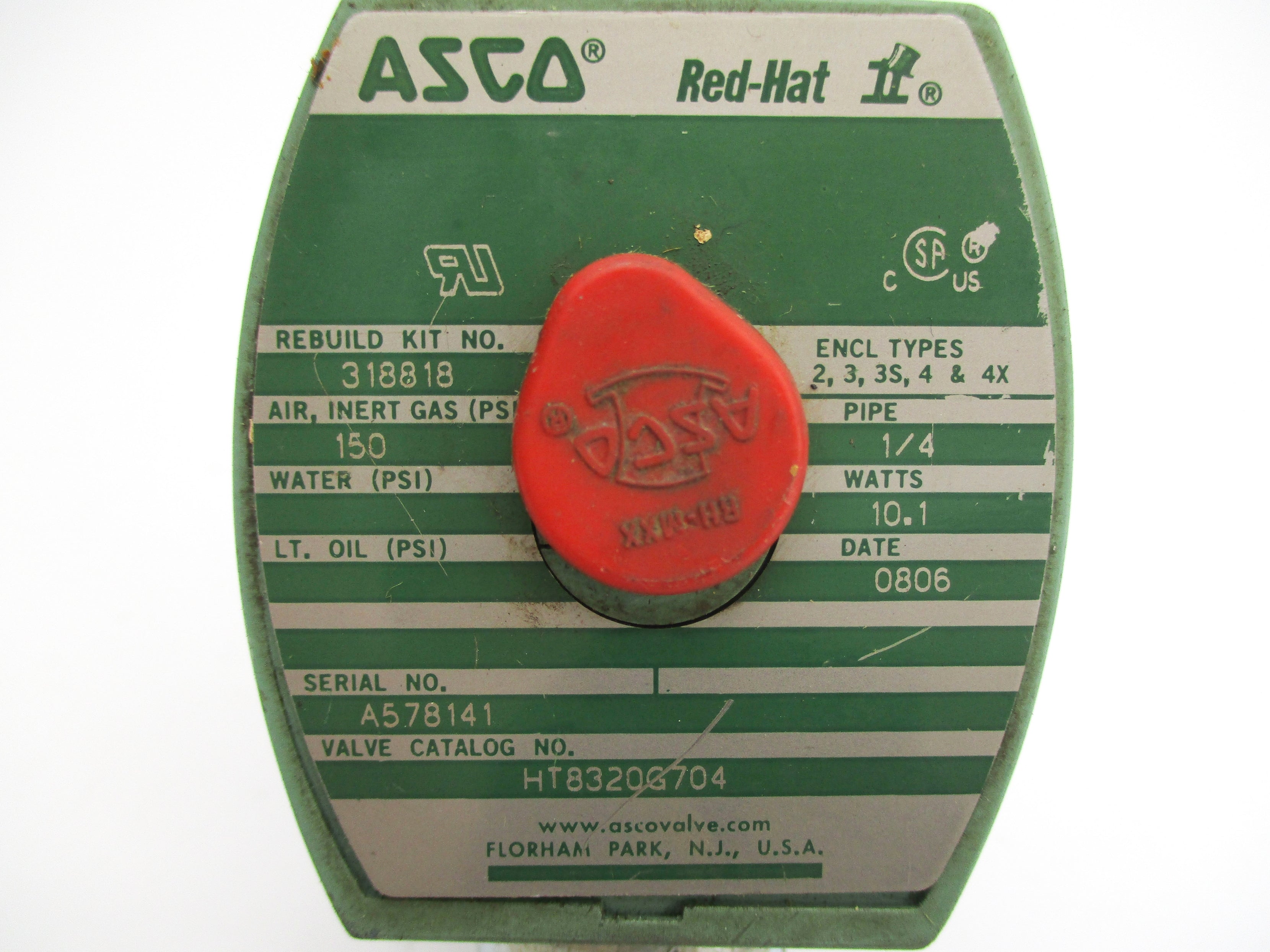 ASCO HT8320G704 110/120V 150PSI UNMP