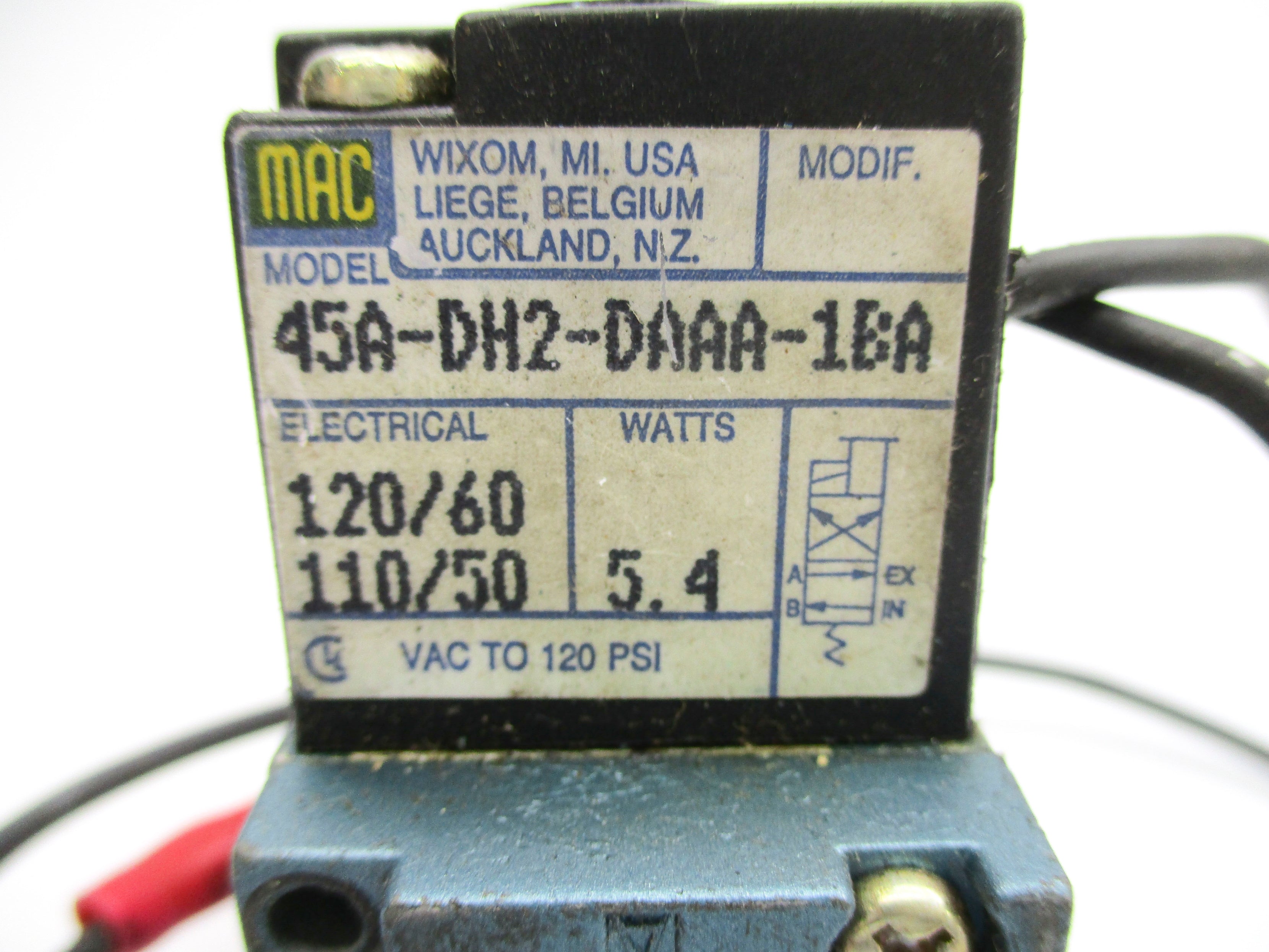 MAC 45A-DH2-DAAA-1BA 110/120V 120PSI UNMP