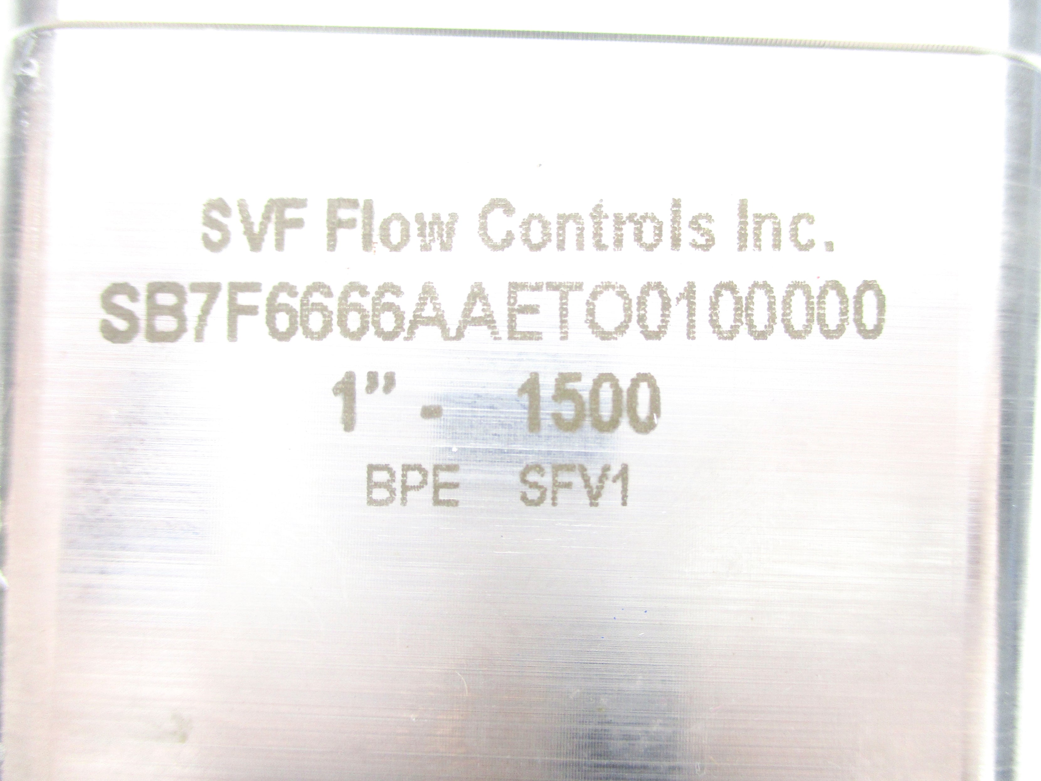 SVF FLOW CONTROLS SB7F6666AAETO0100000 NSNP