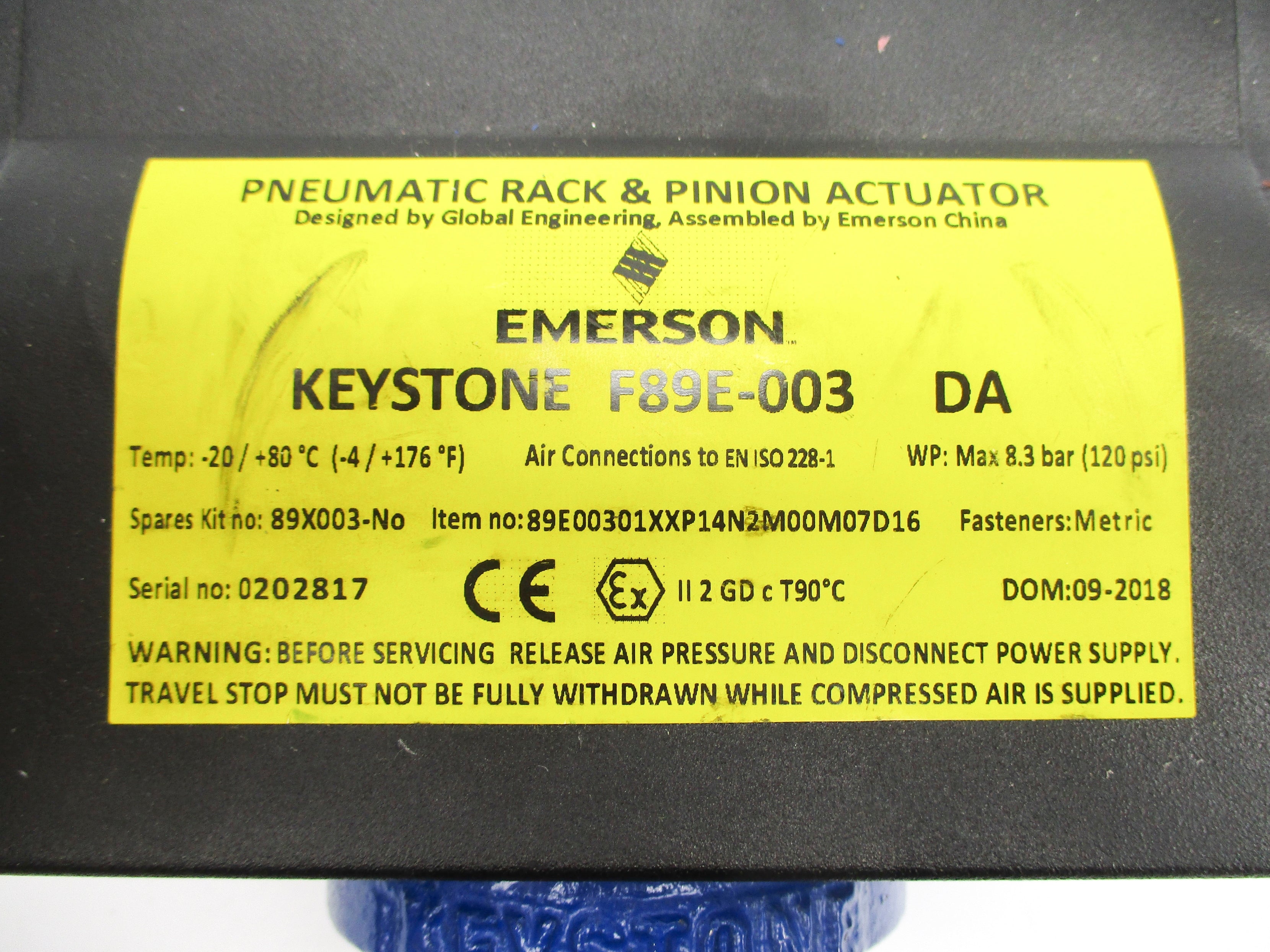 EMERSON F89E-003-DA 320-116 NSNP
