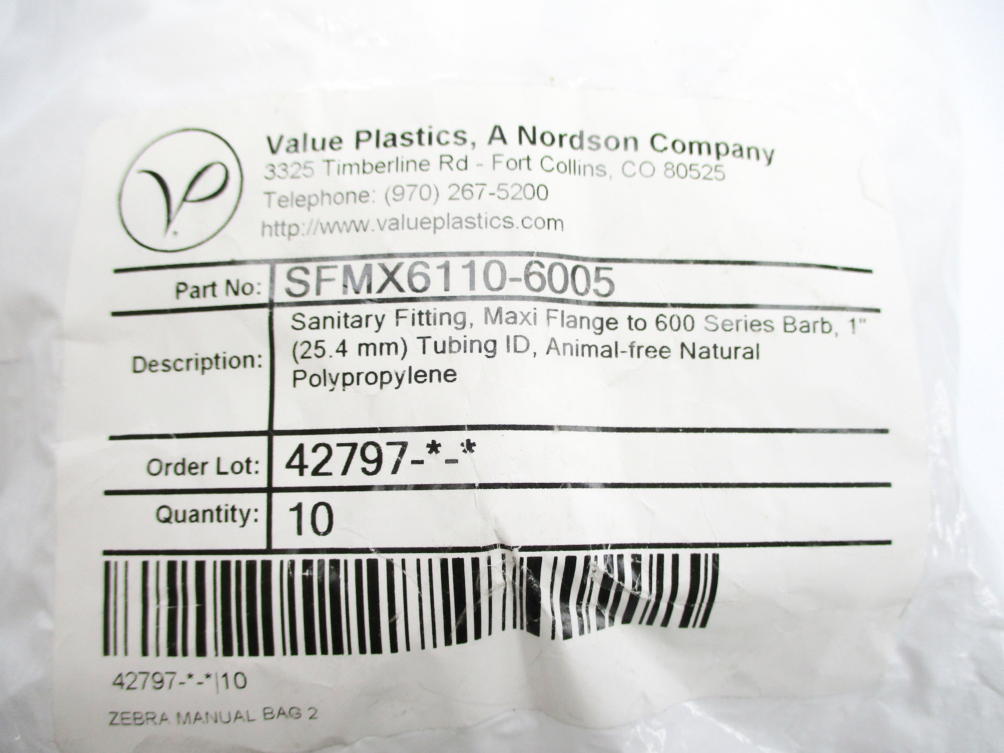INDUSTRIAL SPARE PART SFMX6110-6005 (PKG OF 10) NSMP