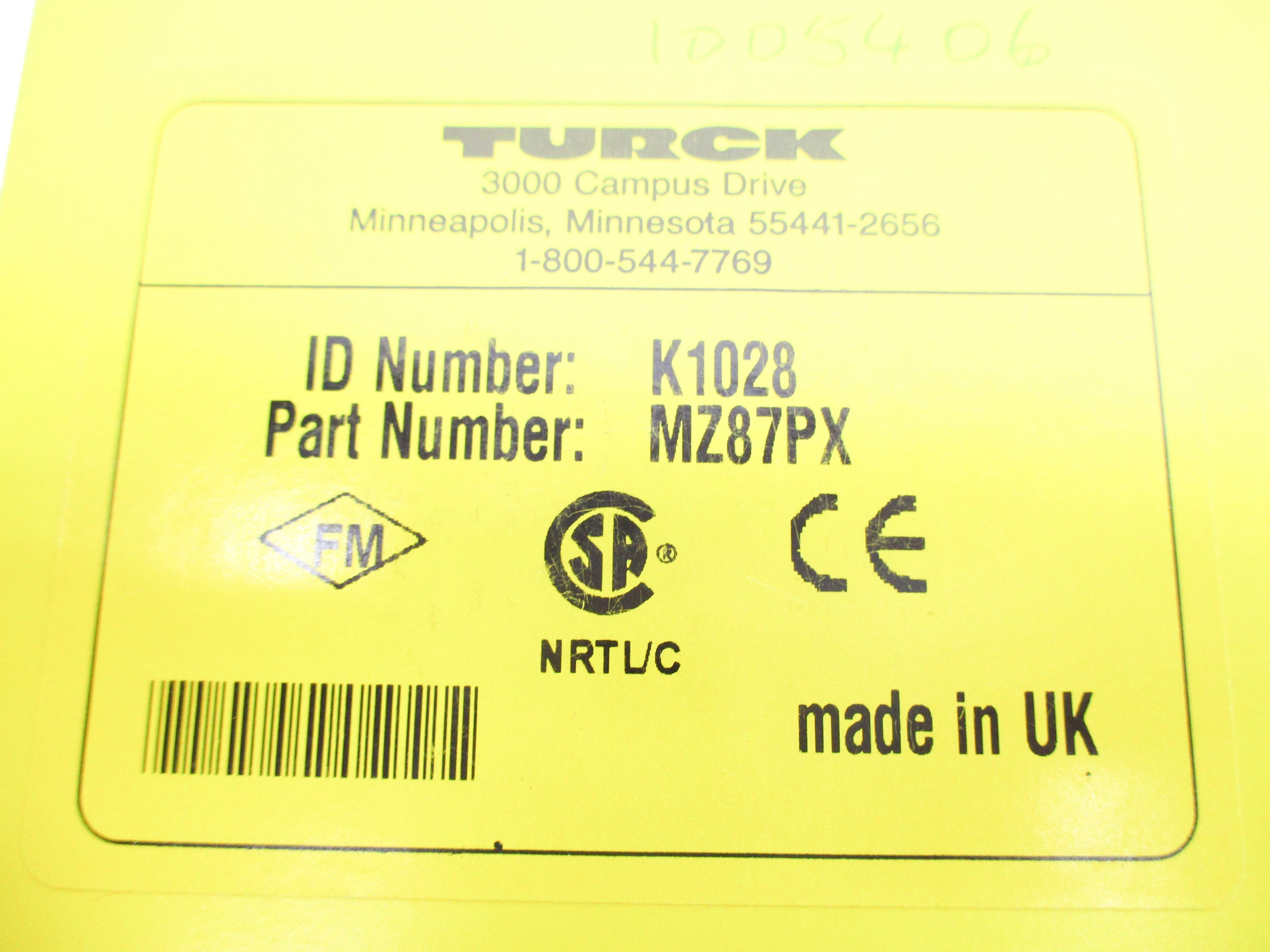 TURCK MZ87PX NSMP